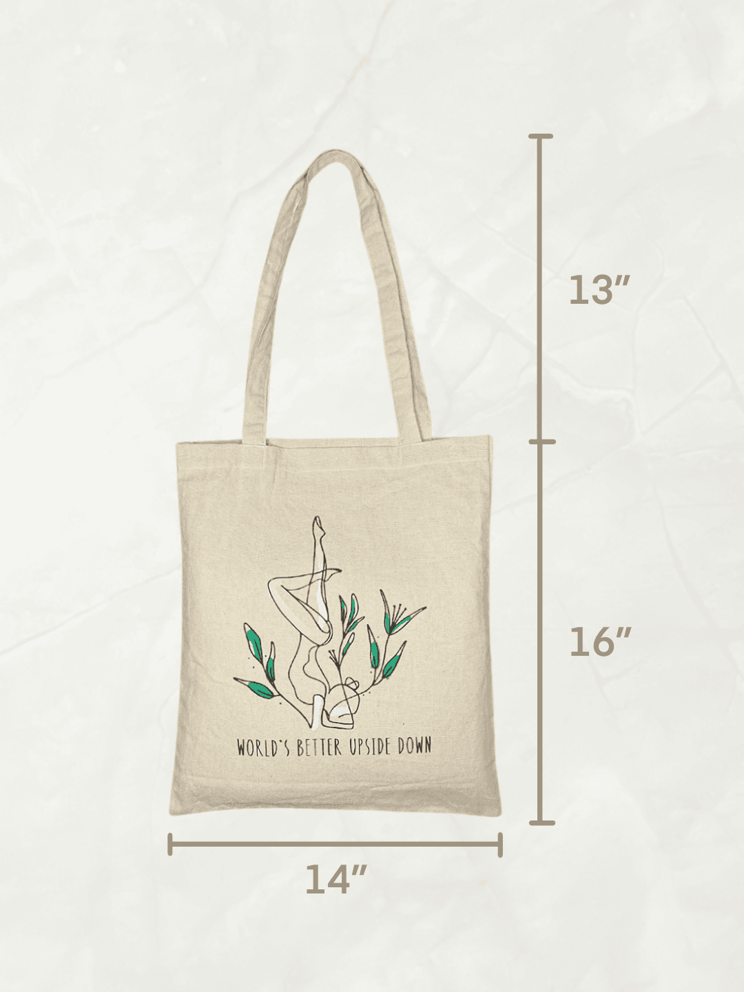 Tote Bag - World's Better Upside Down image 3