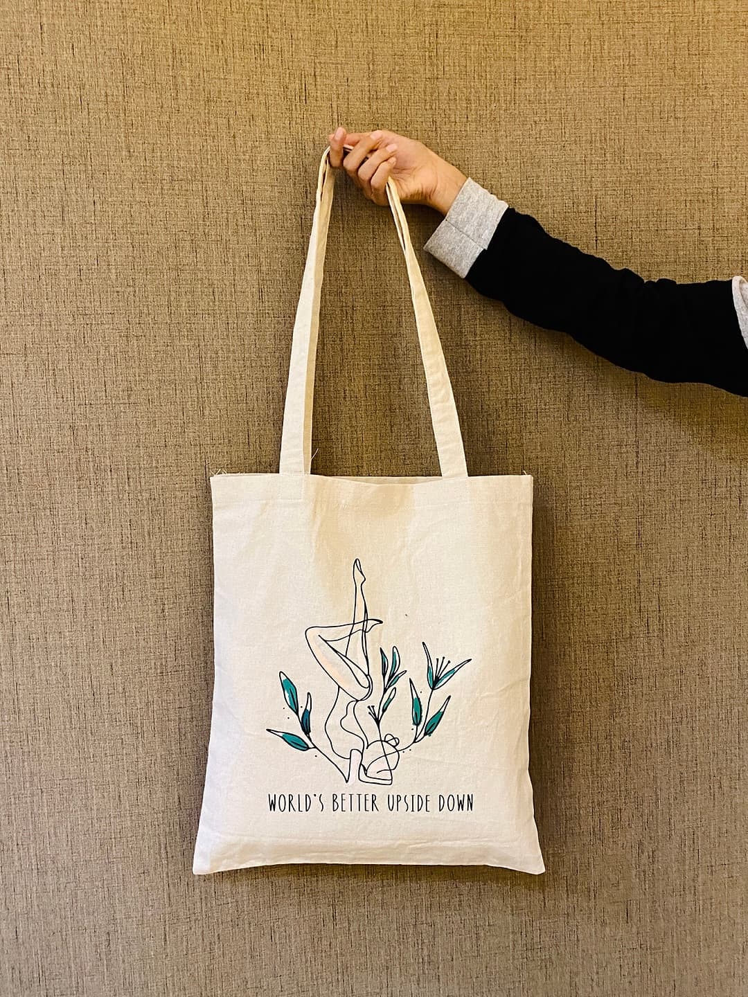 Tote Bag - World's Better Upside Down image 1