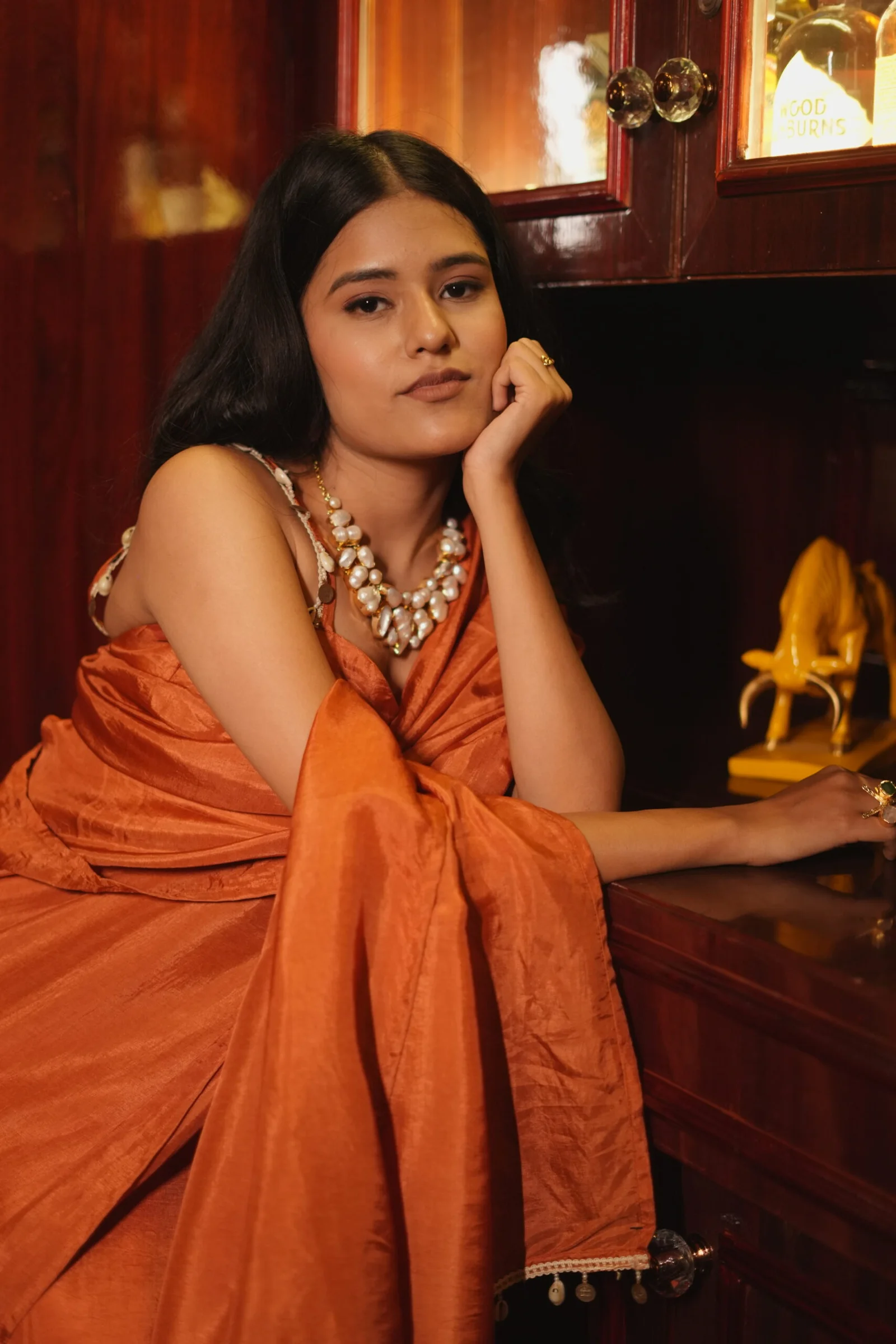 Rustic Charm Handwoven Saree