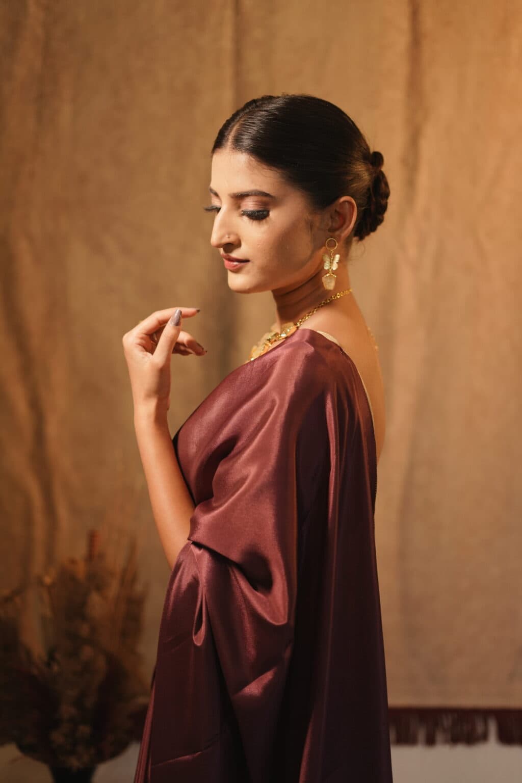 Plum Saree image 4