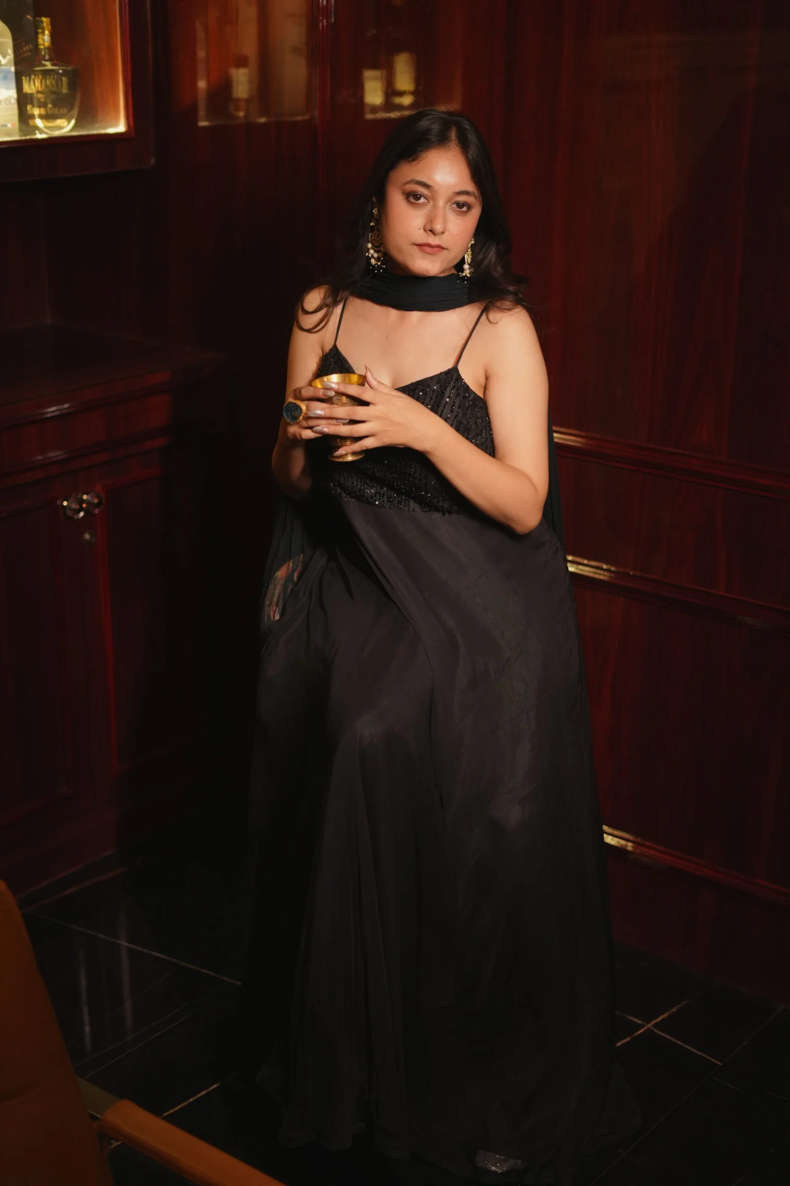 Black Indo-Western Dress image 1