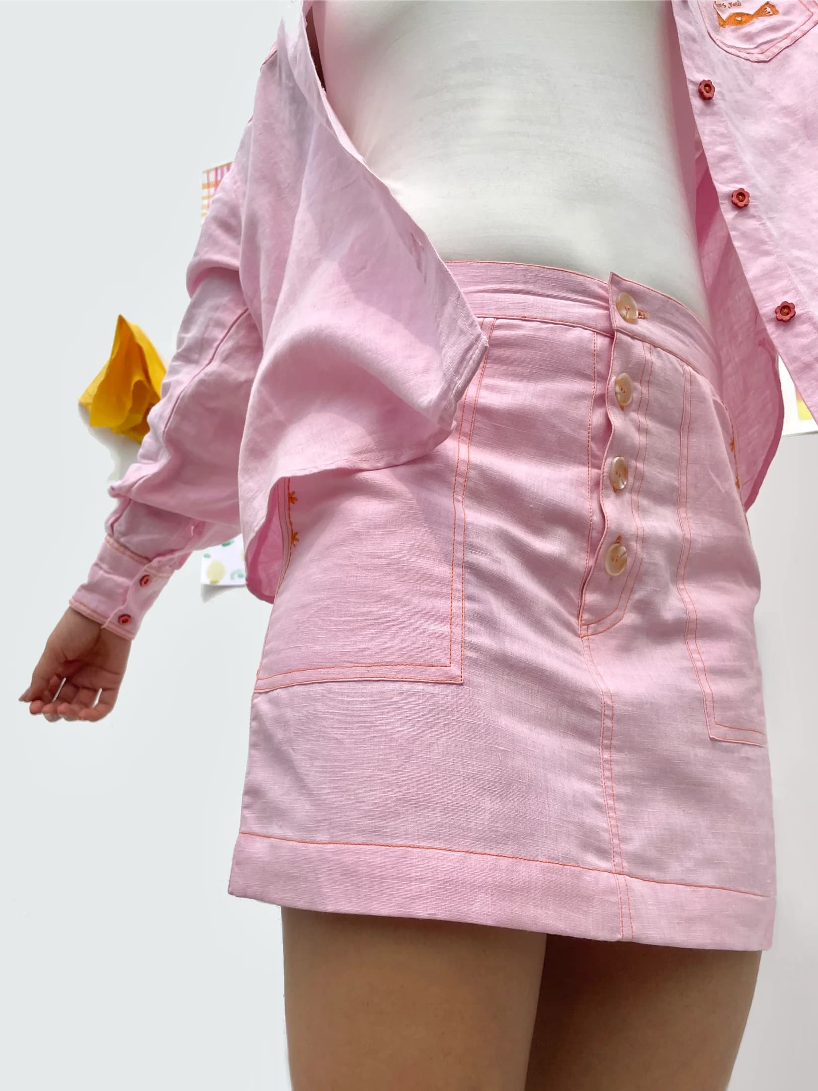 Sherry Linen Skirt hover