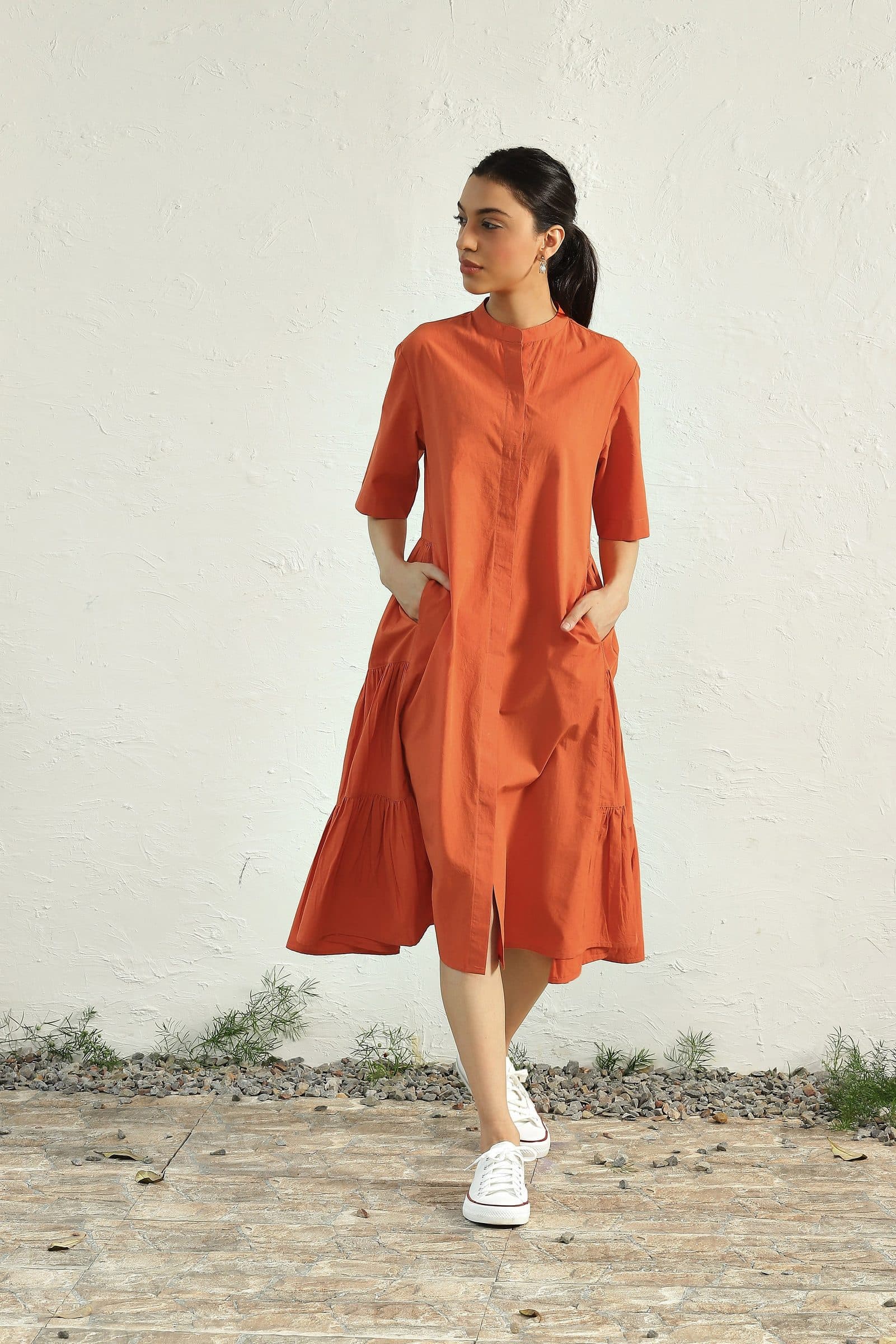 Sunset Side Gathered Dress image 1