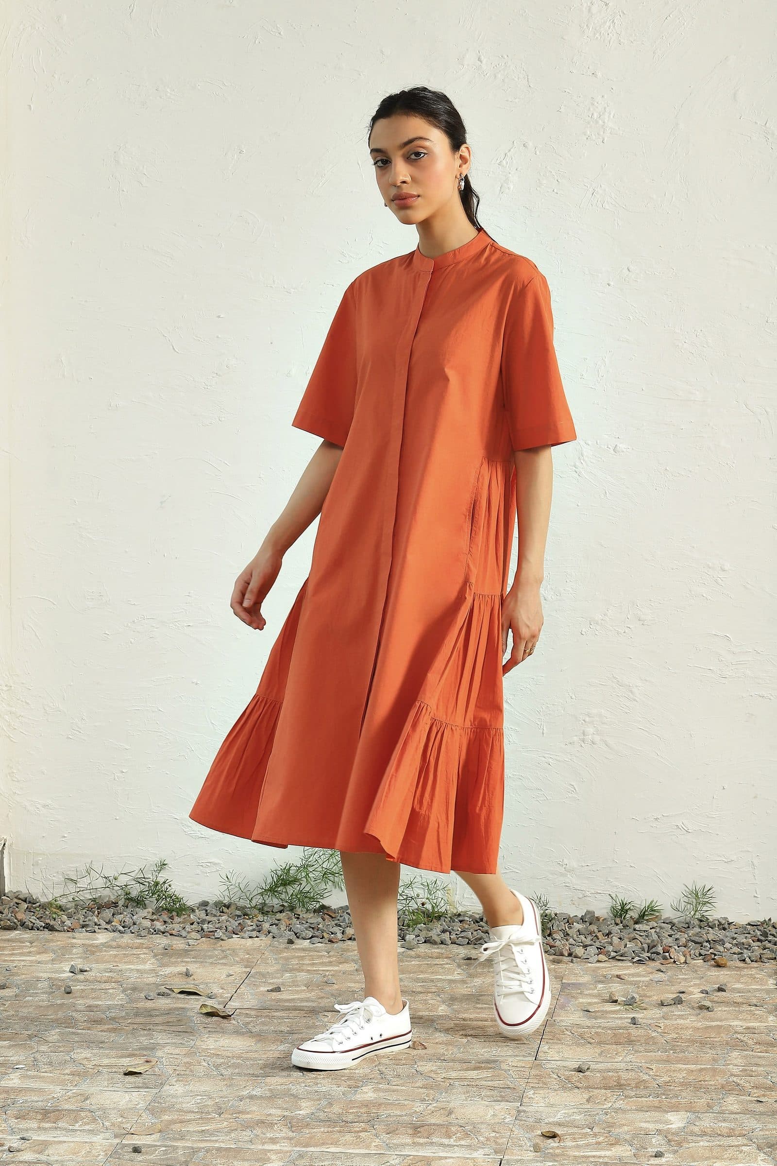 Sunset Side Gathered Dress image 3