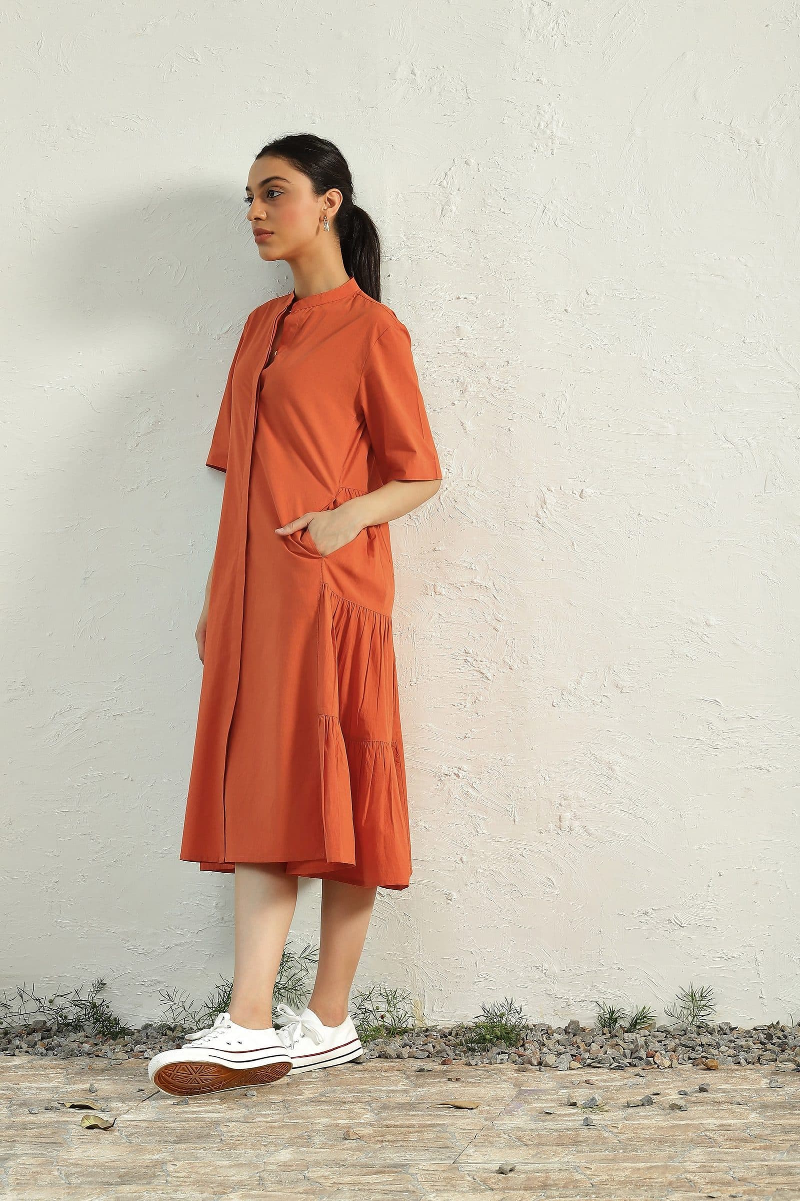 Sunset Side Gathered Dress image 4