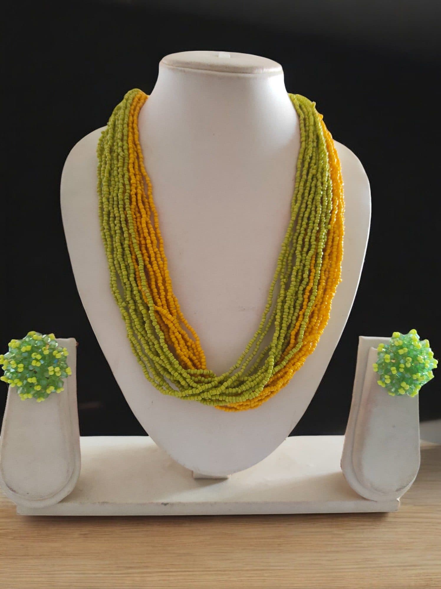 Everyday-to-Occasion Multilayer Beaded NecKlace With Matching Earrings image 8