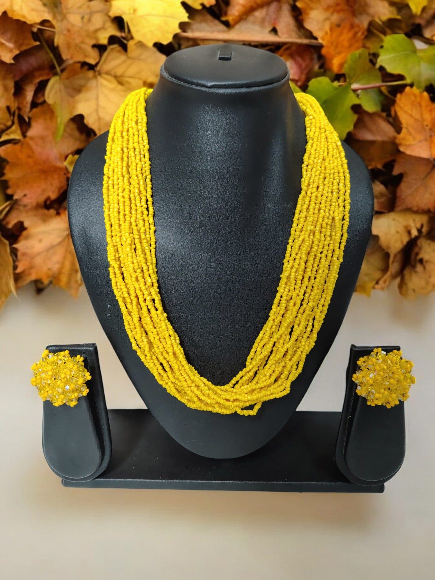 Everyday-to-Occasion Multilayer Beaded NecKlace With Matching Earrings image 3
