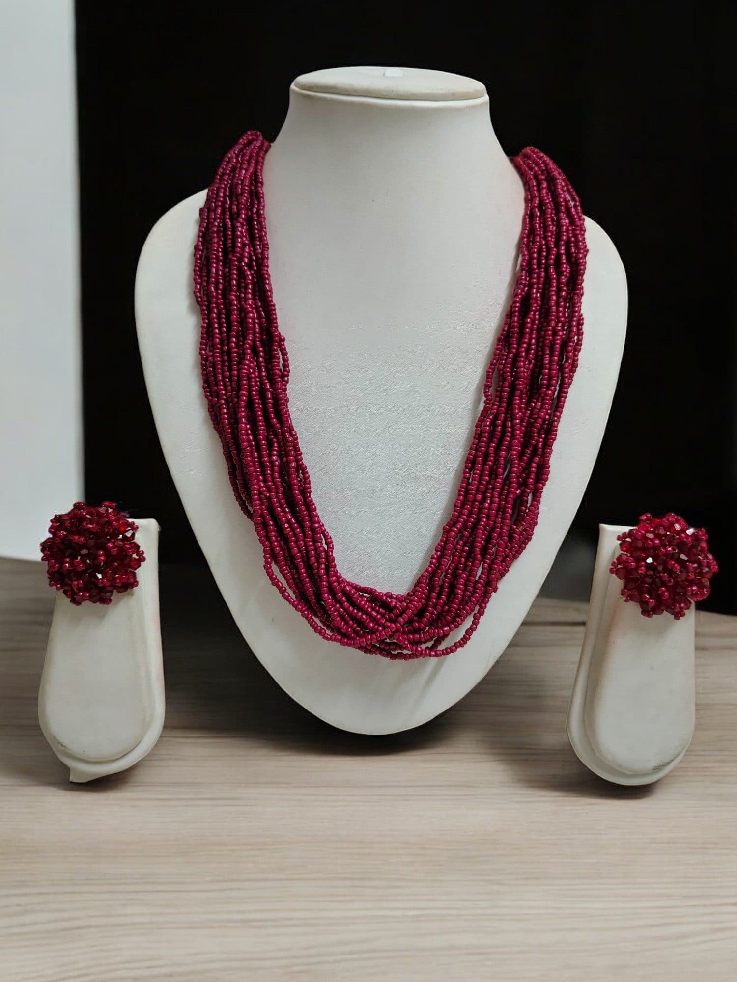 Everyday-to-Occasion Multilayer Beaded NecKlace With Matching Earrings image 16