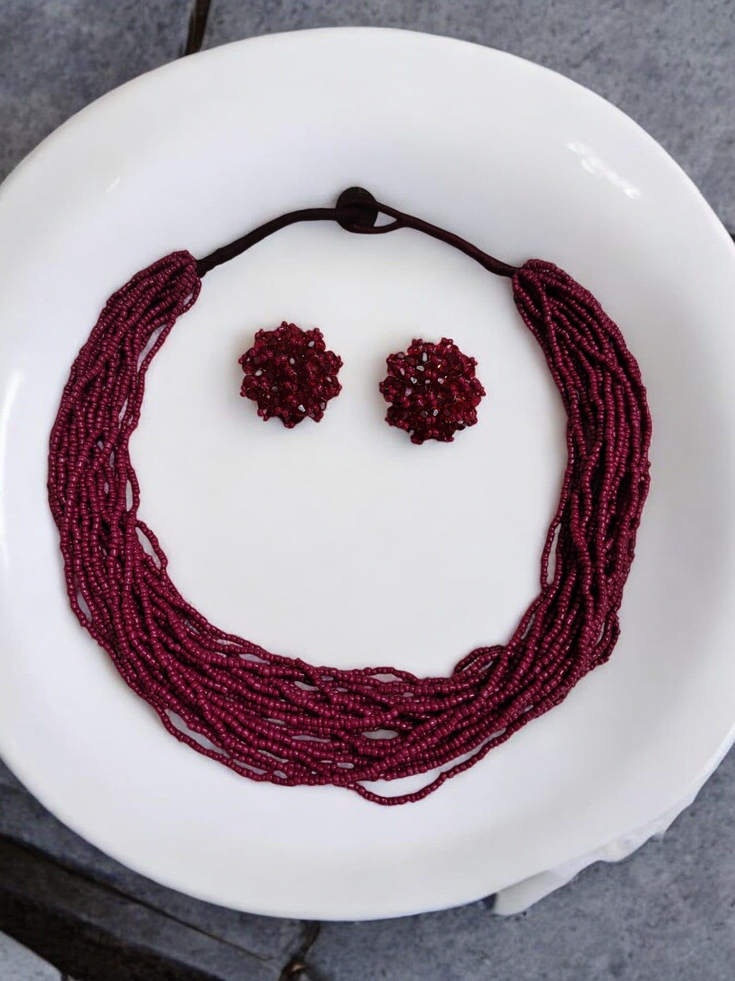 Everyday-to-Occasion Multilayer Beaded NecKlace With Matching Earrings image 20