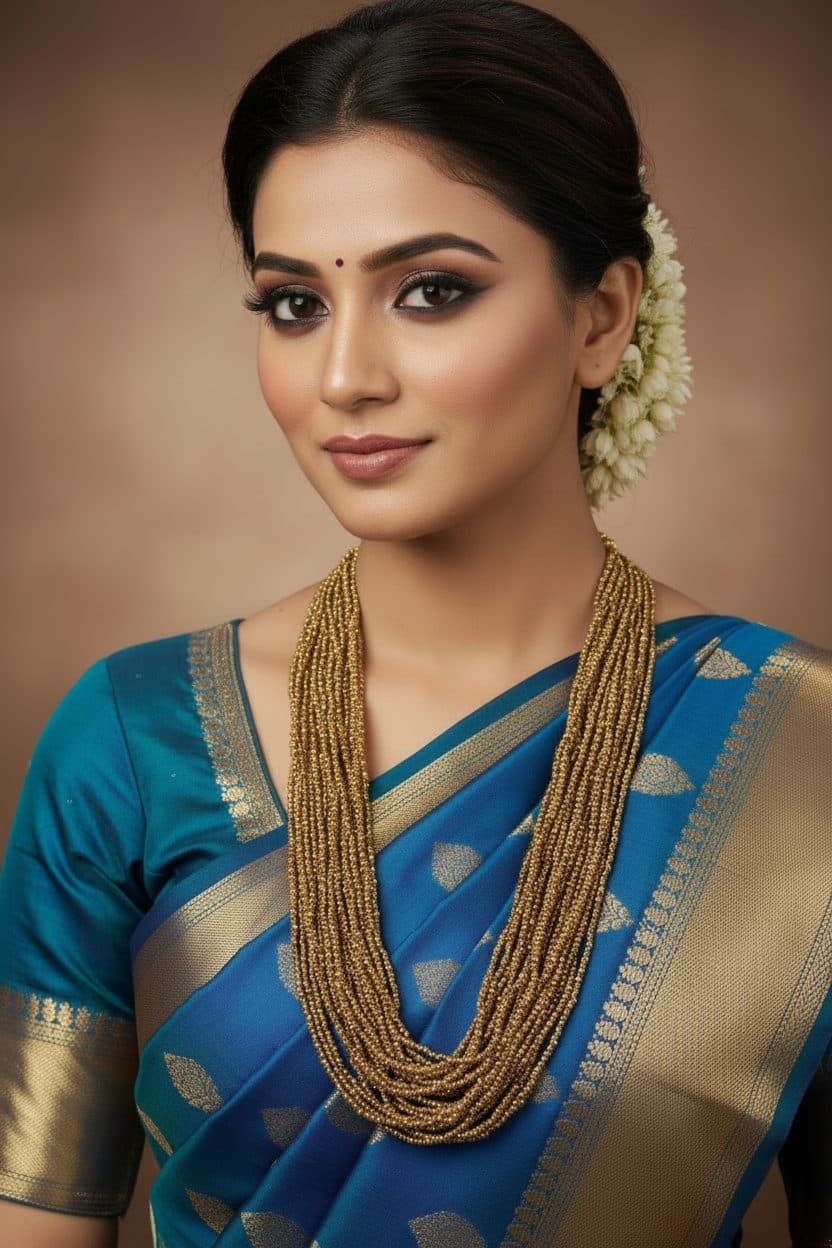 RangSaaz 20-Layer Luxe Long Beaded Necklace (With Optional Statement Earrings) image 30