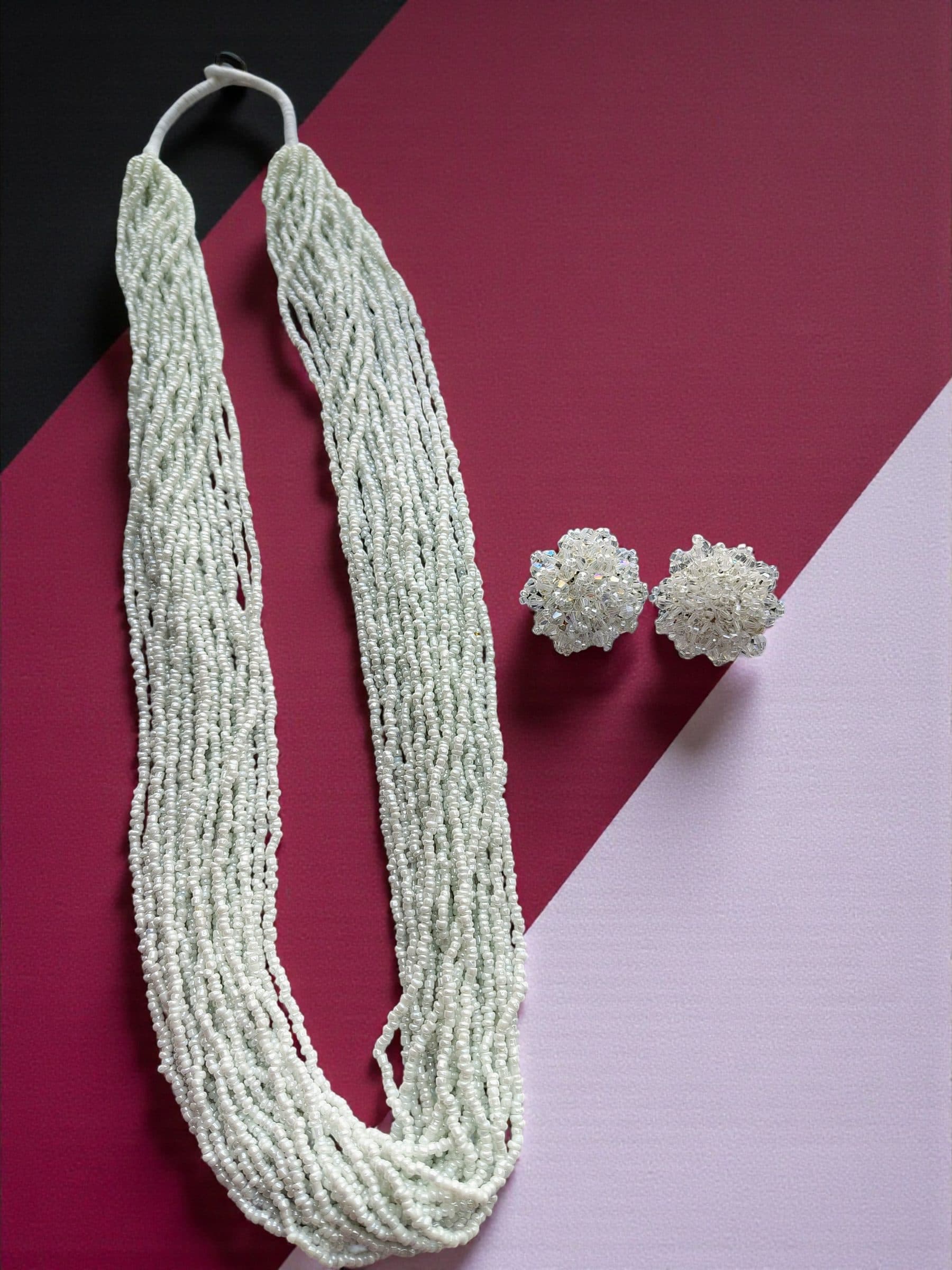 RangSaaz 20-Layer Luxe Long Beaded Necklace (With Optional Statement Earrings) image 12