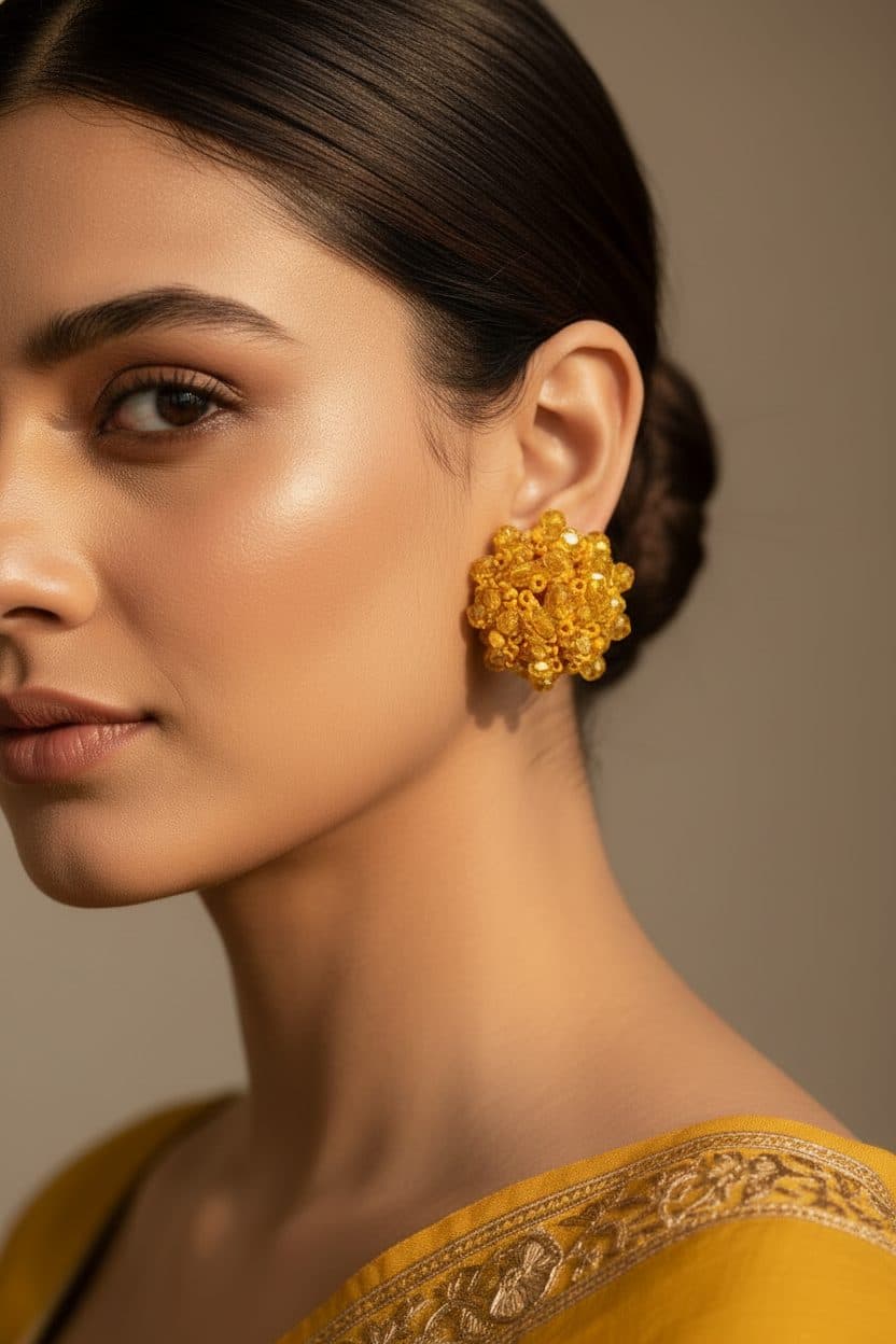 Small Statement Studs Earrings image 17