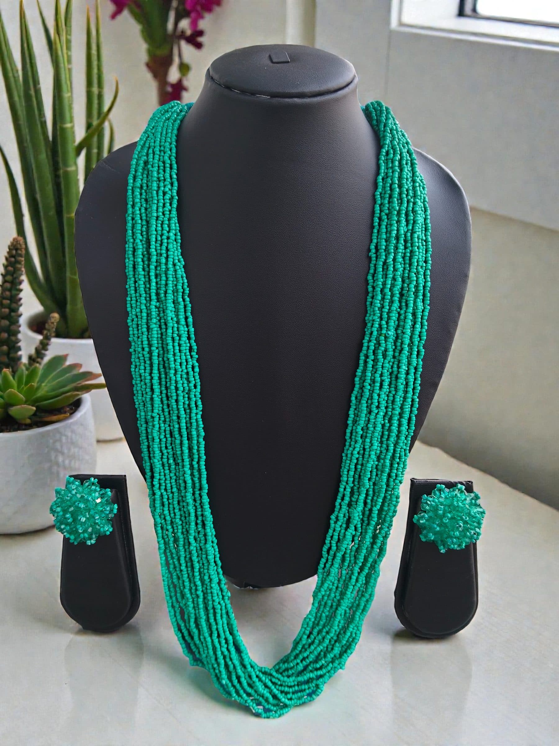 RangSaaz 20-Layer Luxe Long Beaded Necklace (With Optional Statement Earrings) image 20