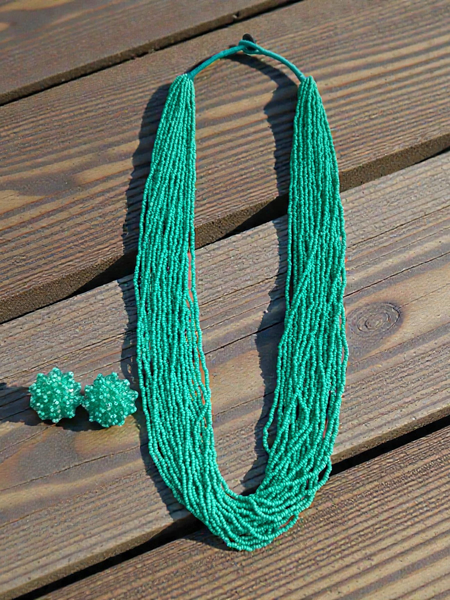 RangSaaz 20-Layer Luxe Long Beaded Necklace (With Optional Statement Earrings) image 33