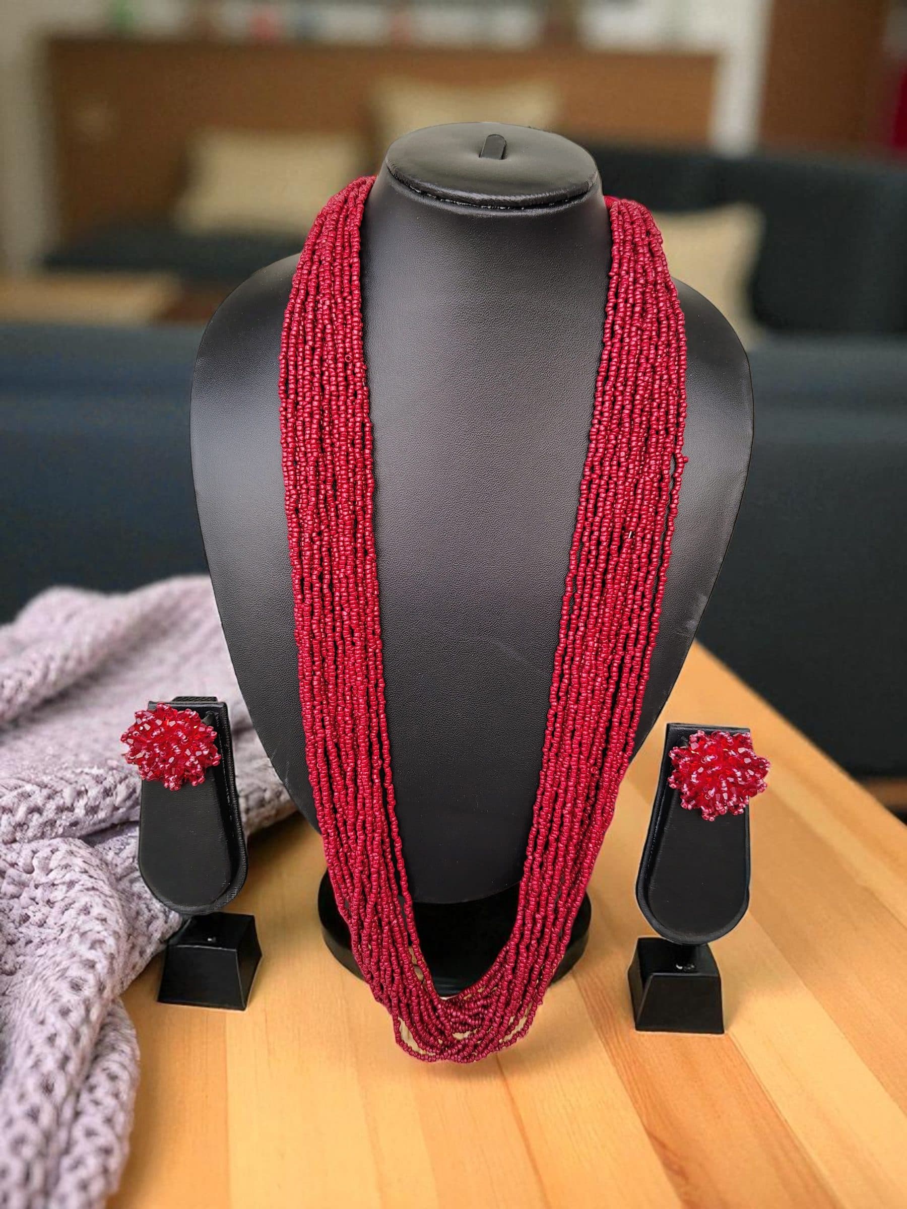RangSaaz 20-Layer Luxe Long Beaded Necklace (With Optional Statement Earrings) image 14