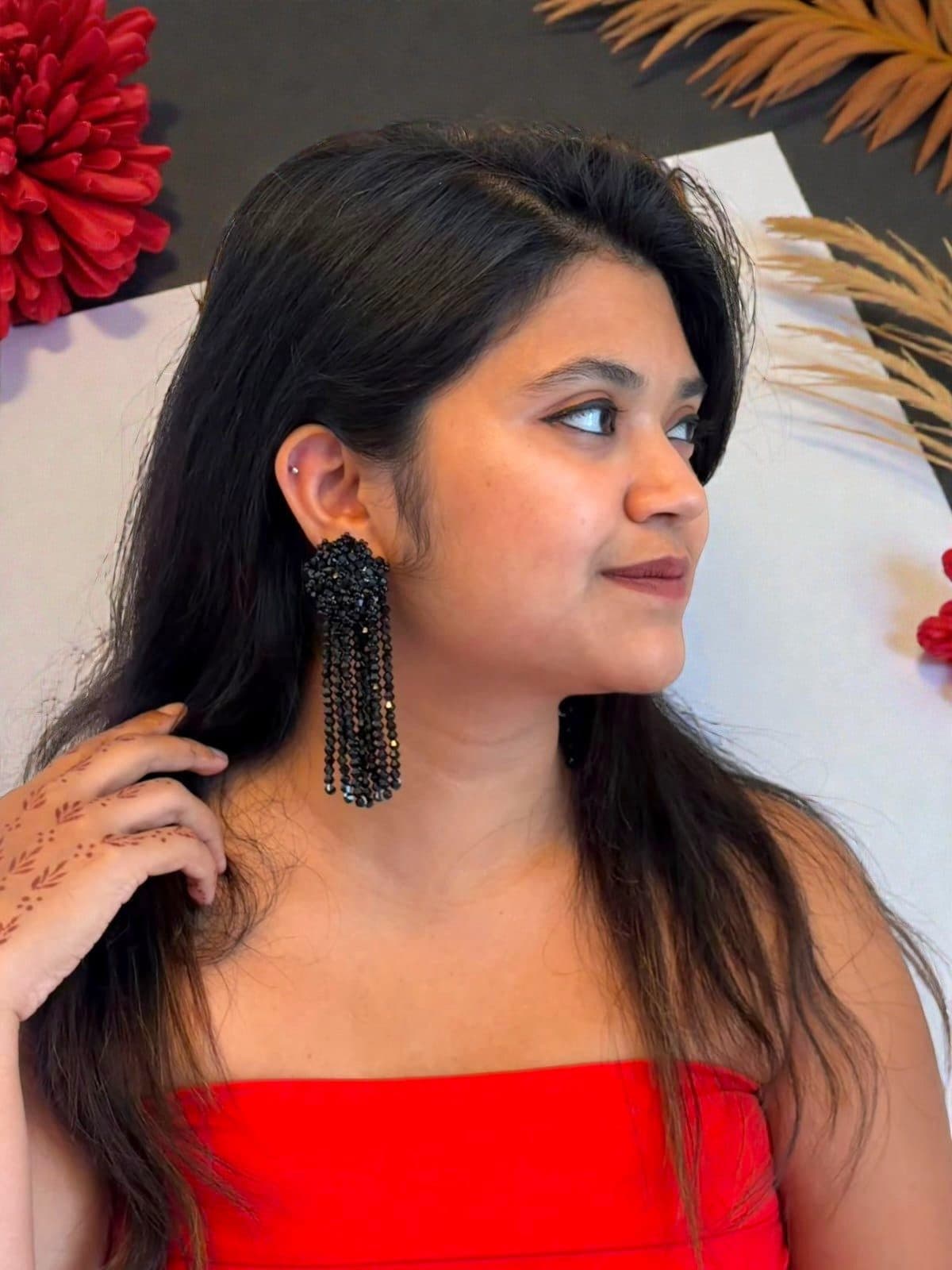 Handmade Crystal Waterfall Earrings - Long - Made in 180 Hours image 7