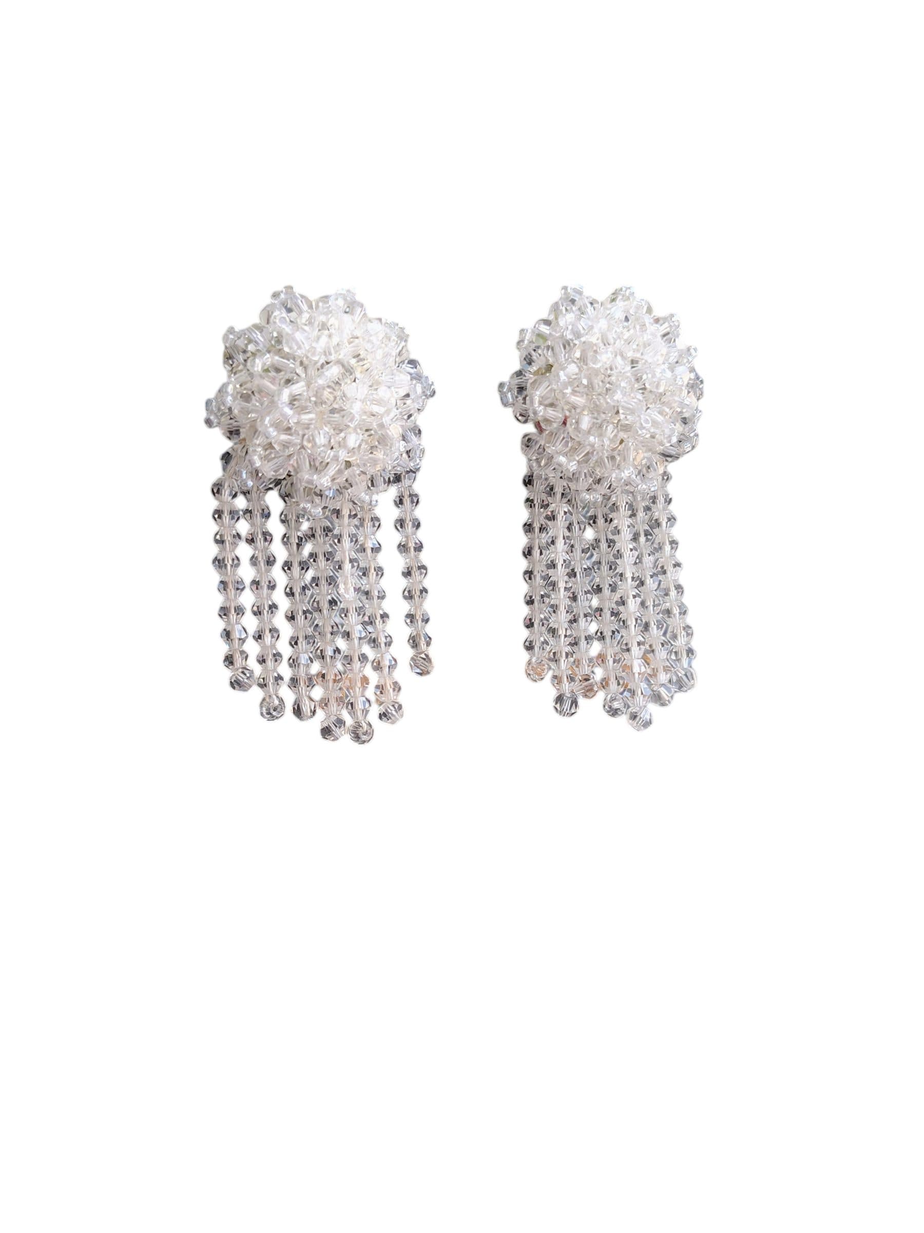 Handmade Crystal Water Fall Earrings - Short - Made in 180 Hours image 8