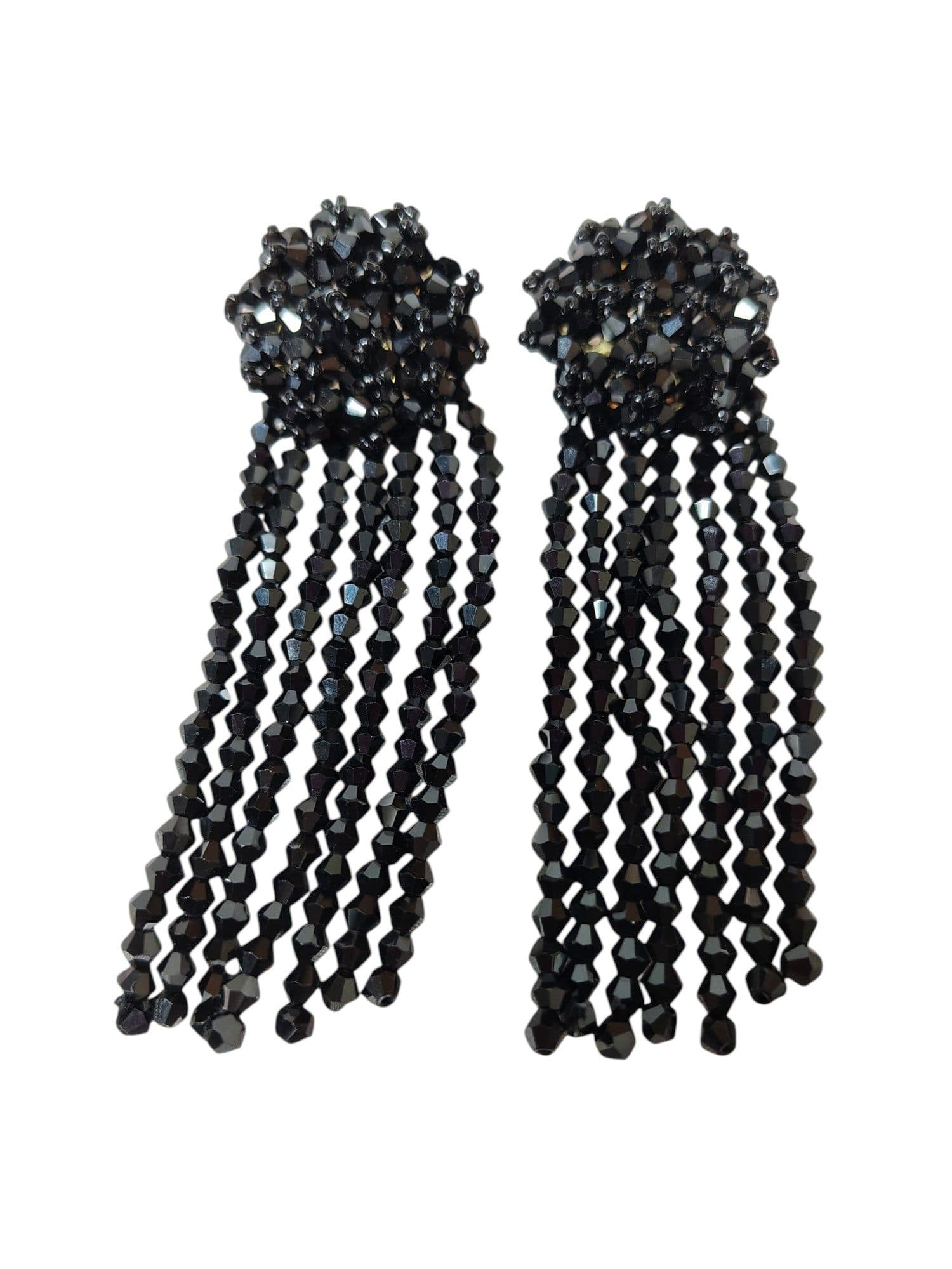 Handmade Crystal Waterfall Earrings - Long - Made in 180 Hours image 3