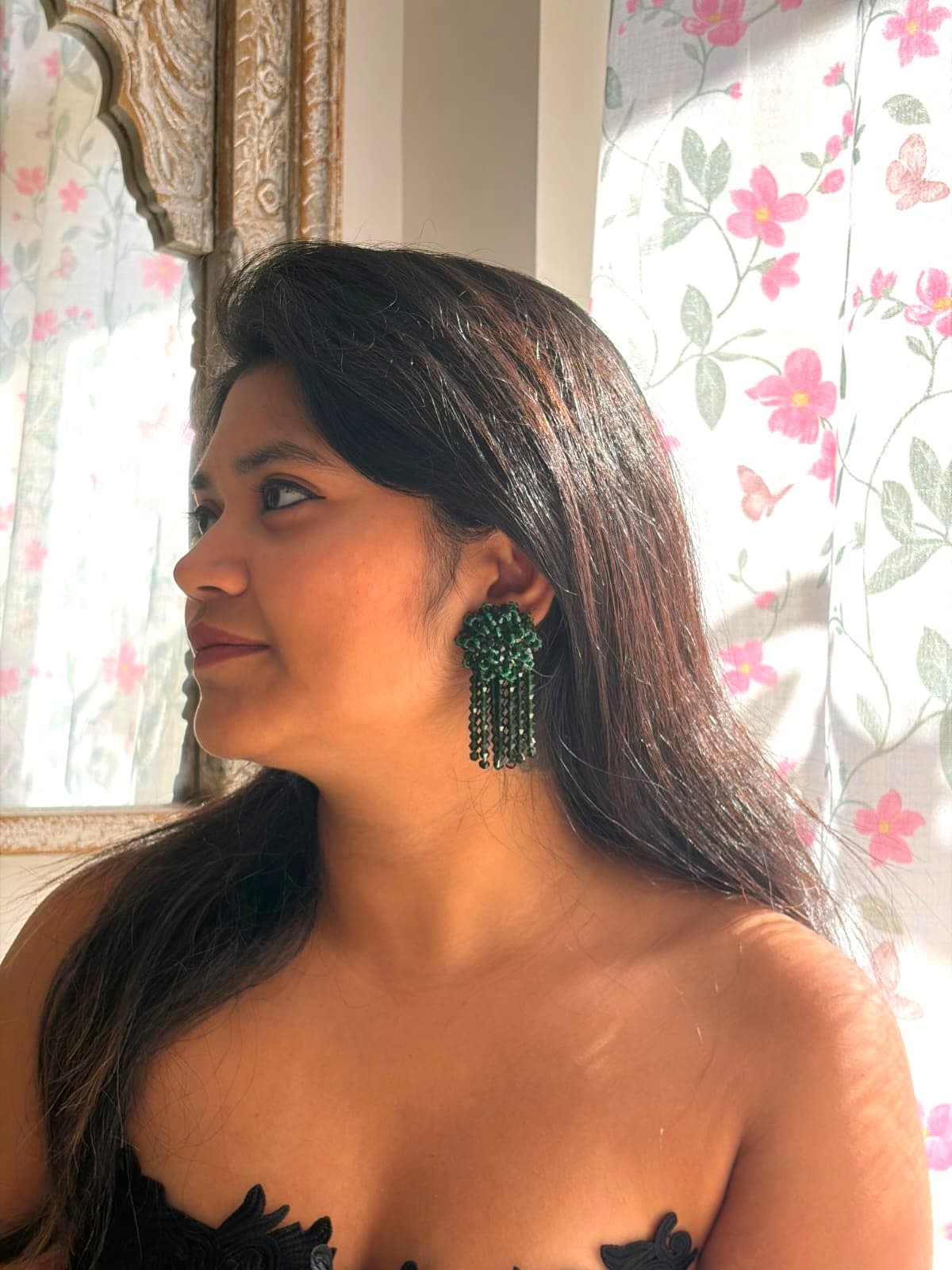 Handmade Crystal Water Fall Earrings - Short - Made in 180 Hours image 16