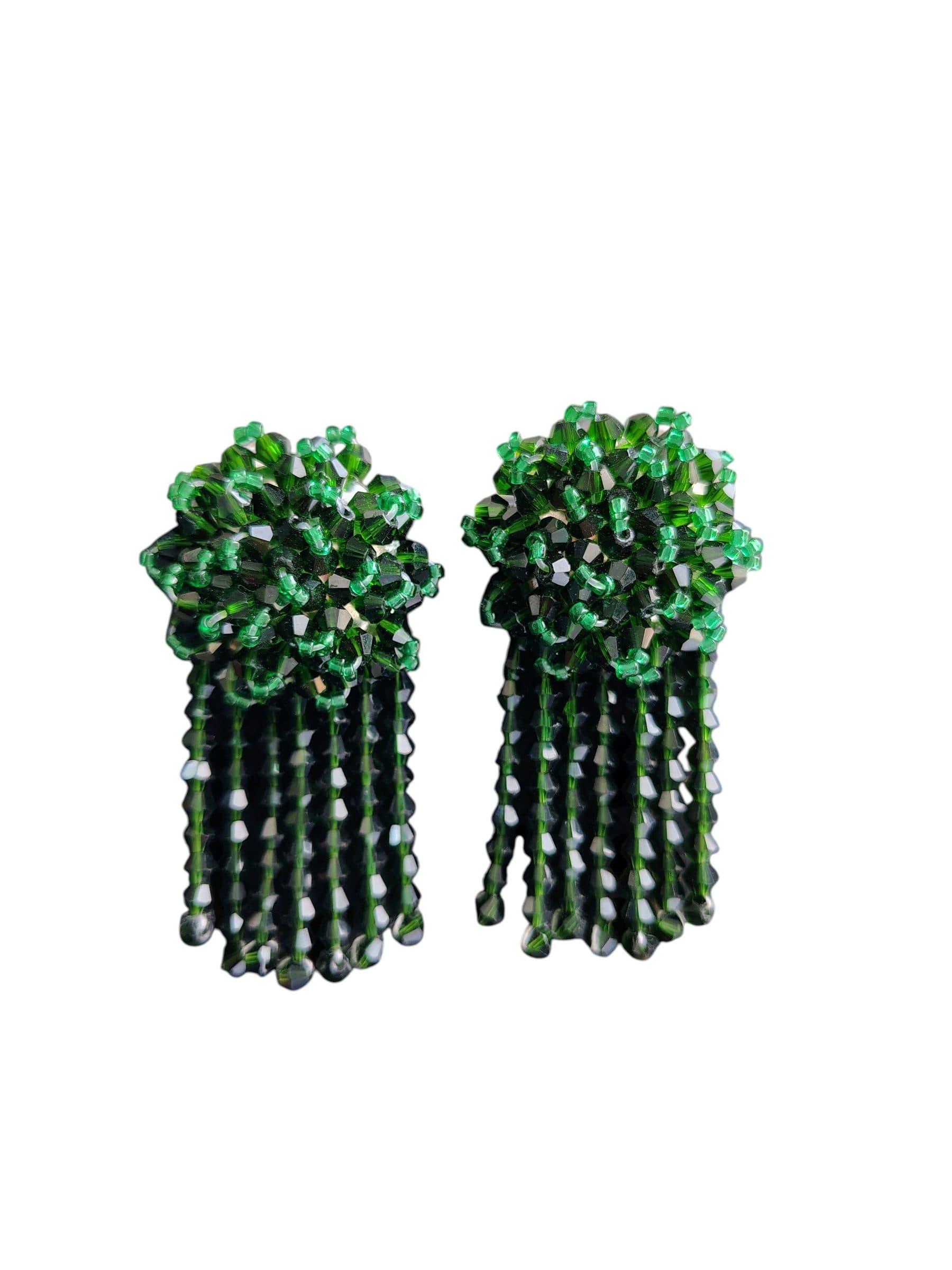 Handmade Crystal Water Fall Earrings - Short - Made in 180 Hours image 4