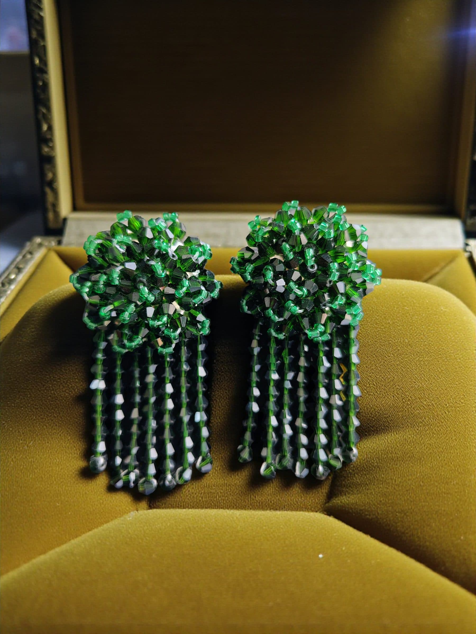 Handmade Crystal Water Fall Earrings - Short - Made in 180 Hours image 9