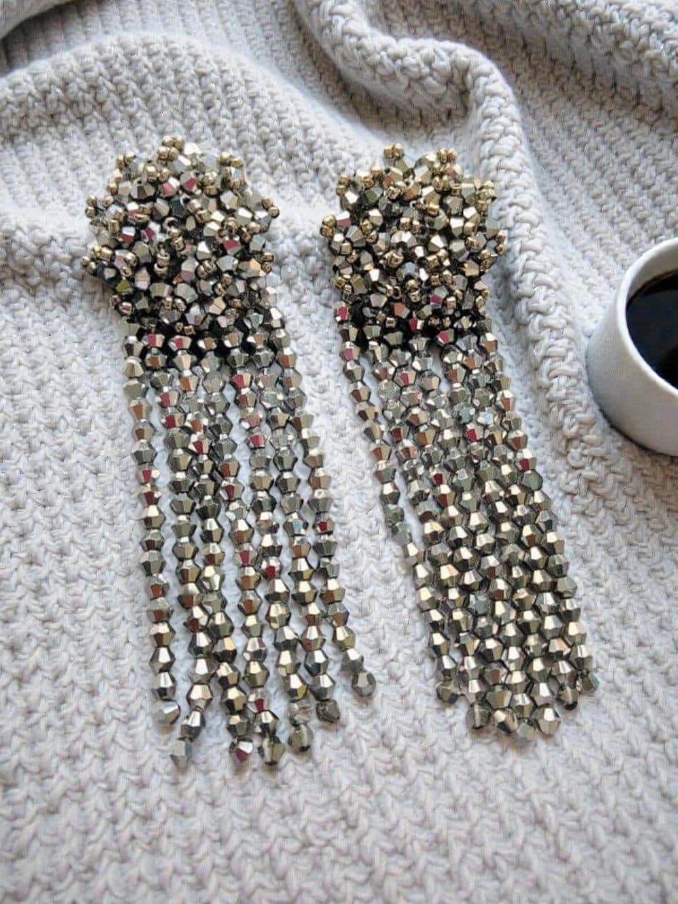 Handmade Crystal Waterfall Earrings - Long - Made in 180 Hours image 17
