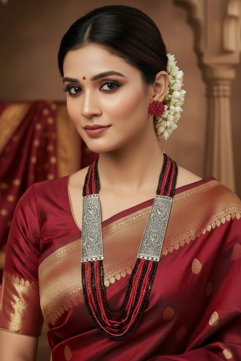 Saree Shobha Statement Necklace & Earring Set image 16