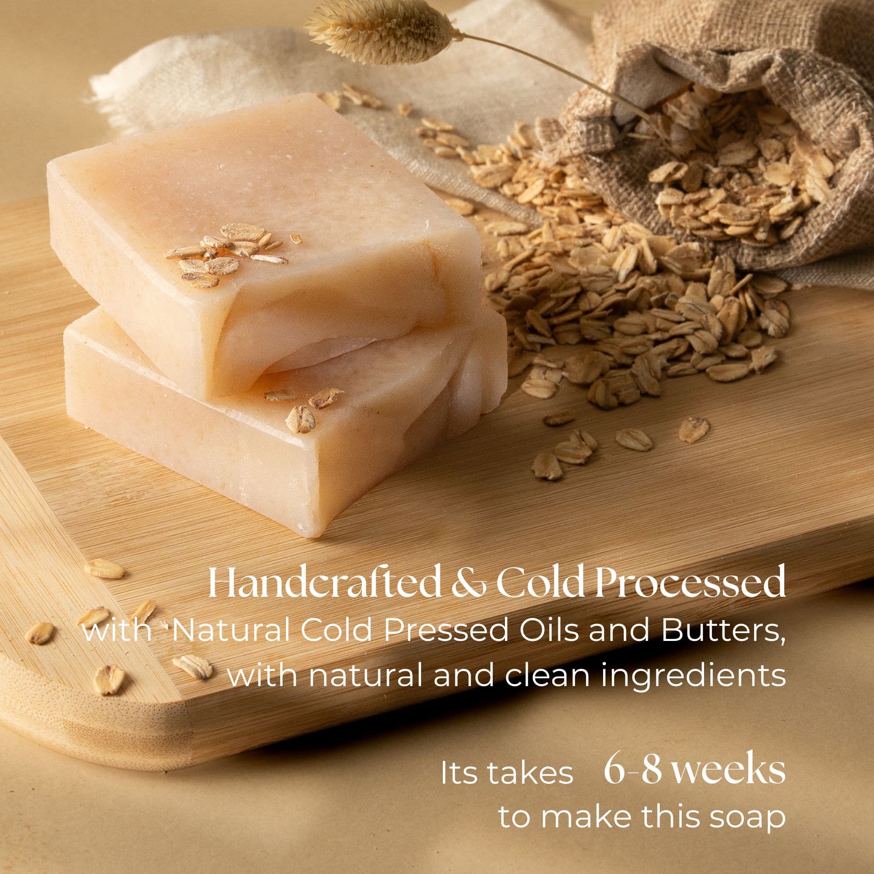 Oatmilk Handcrafted Cold Processed Soap image 3