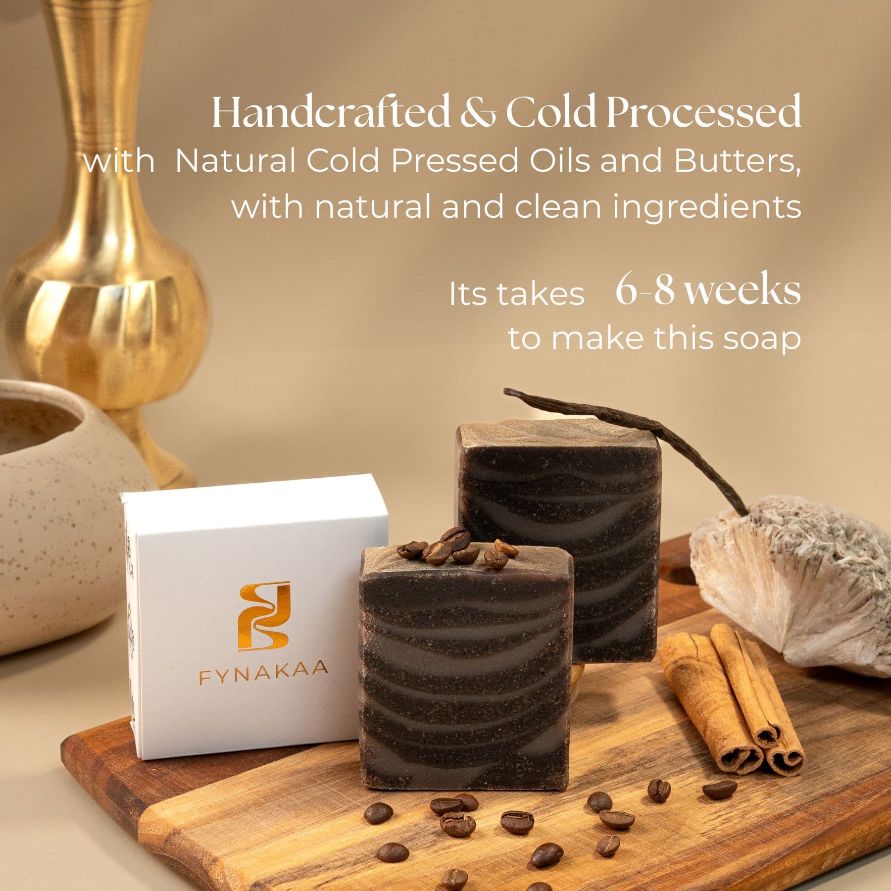 Coffee Vanilla Cinnamon Handcrafted Cold Processed Soap image 3