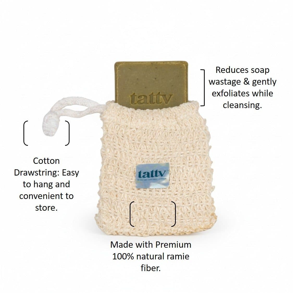 Soap Saver Pouch - Ramie Fiber image 3