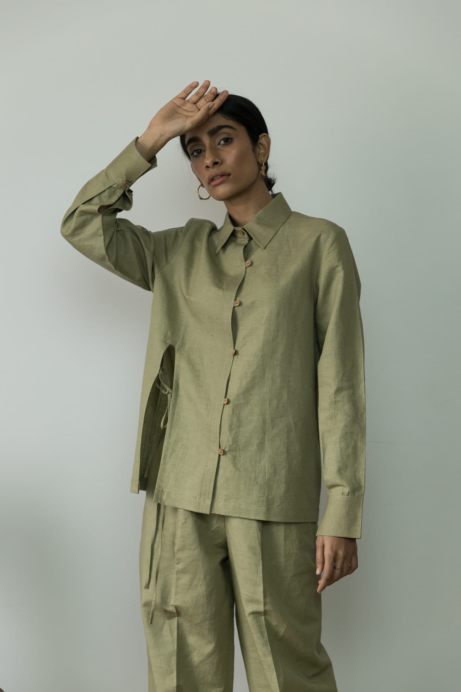 FRONT SLIT SHIRT image 6