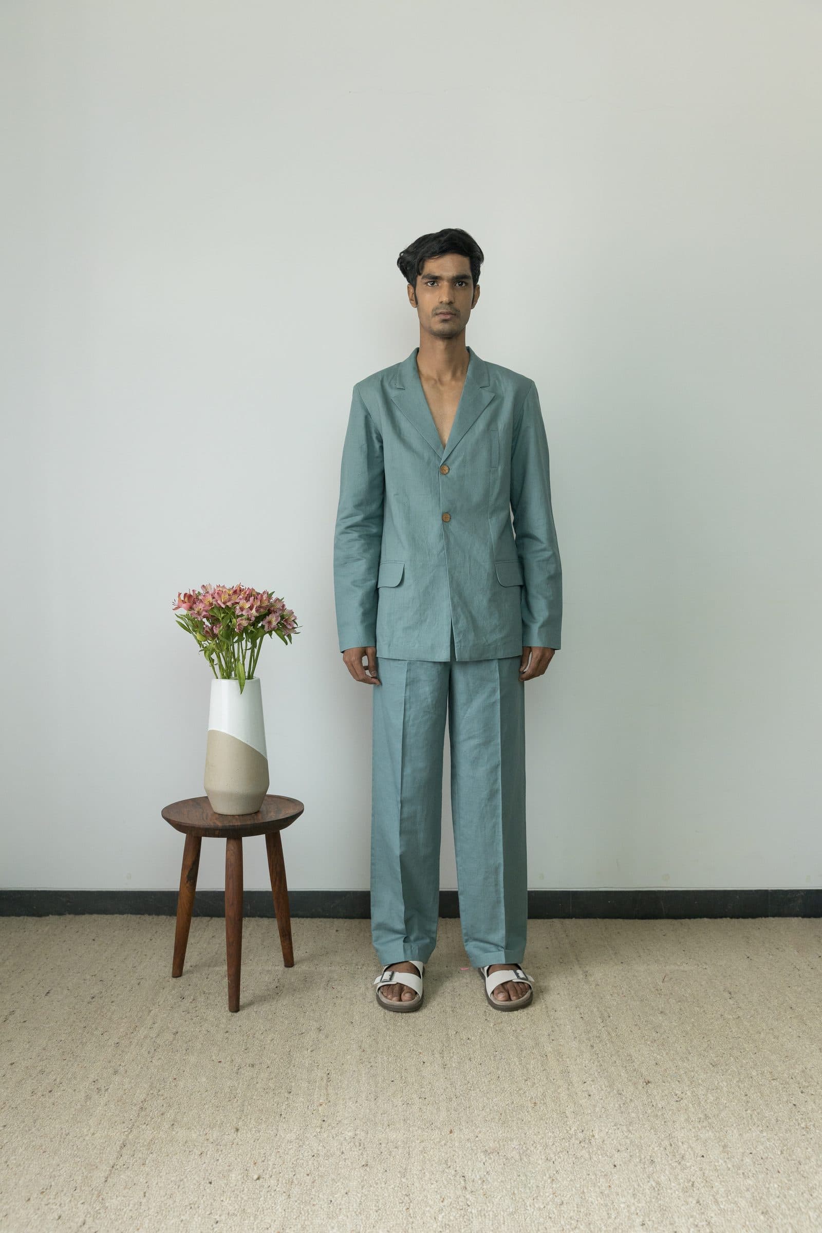 SINGLE-BREASTED TAILORED BLAZER image 3