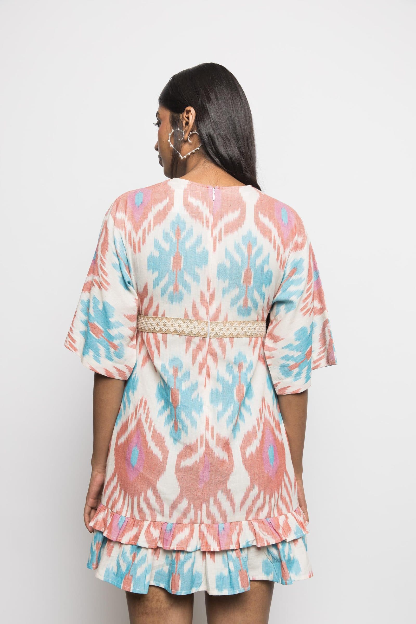 PLUNGE NECK RUFFLE MINI hover