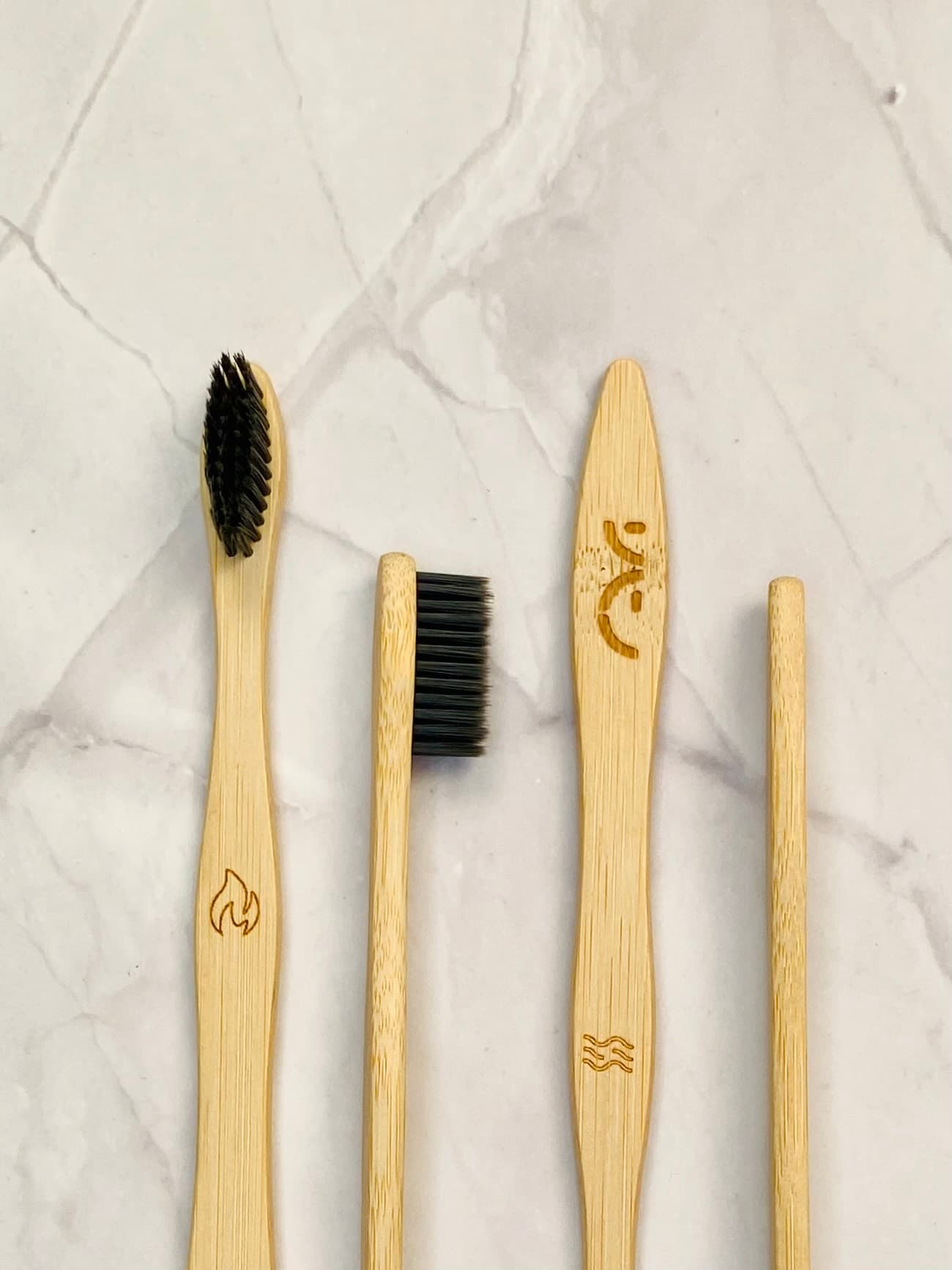 Bamboo Toothbrush Charcoal Black Bristles image 2