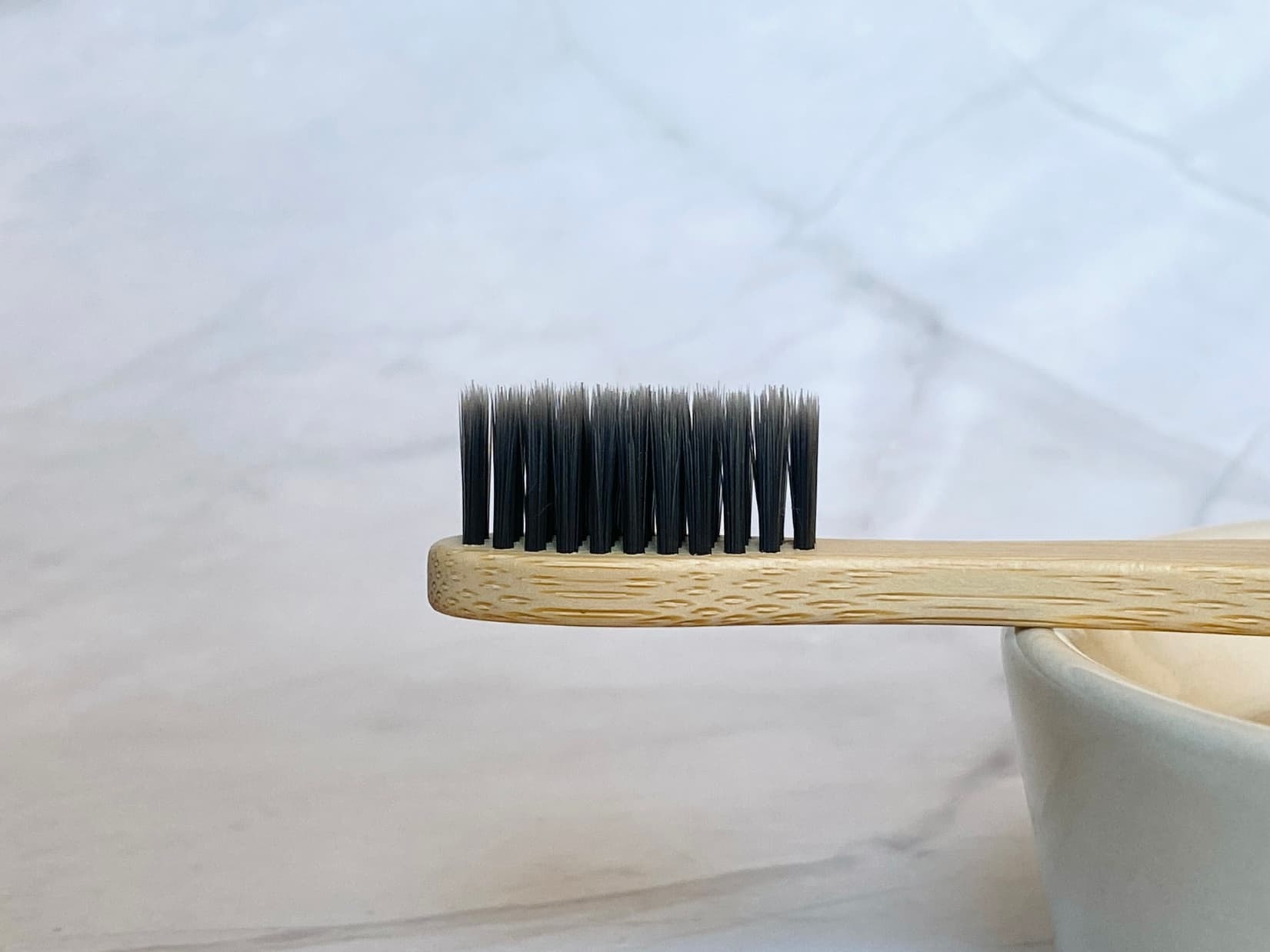 Bamboo Toothbrush Charcoal Black Bristles image 3