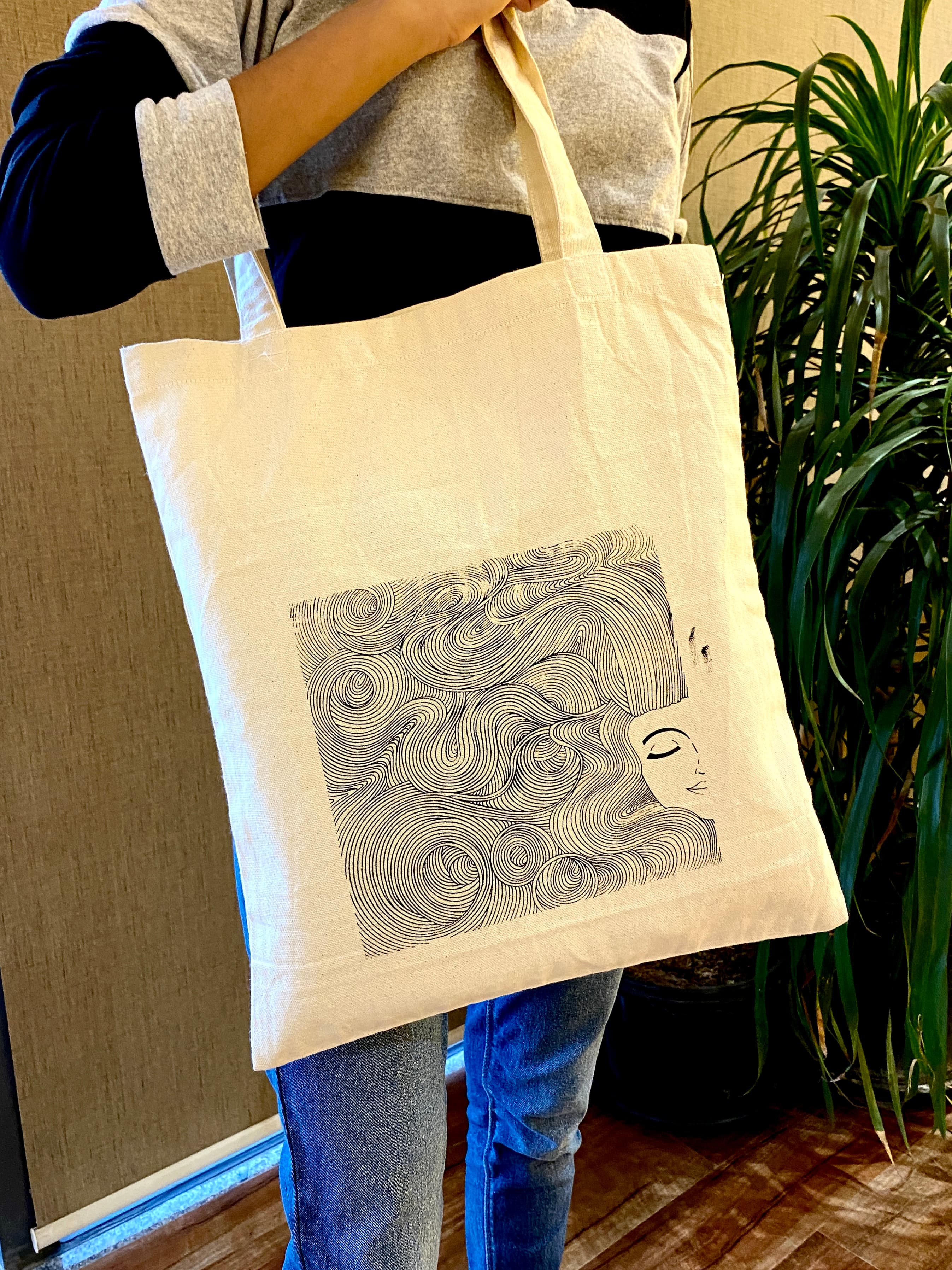 Tote Bag - Curly Hairs image 2