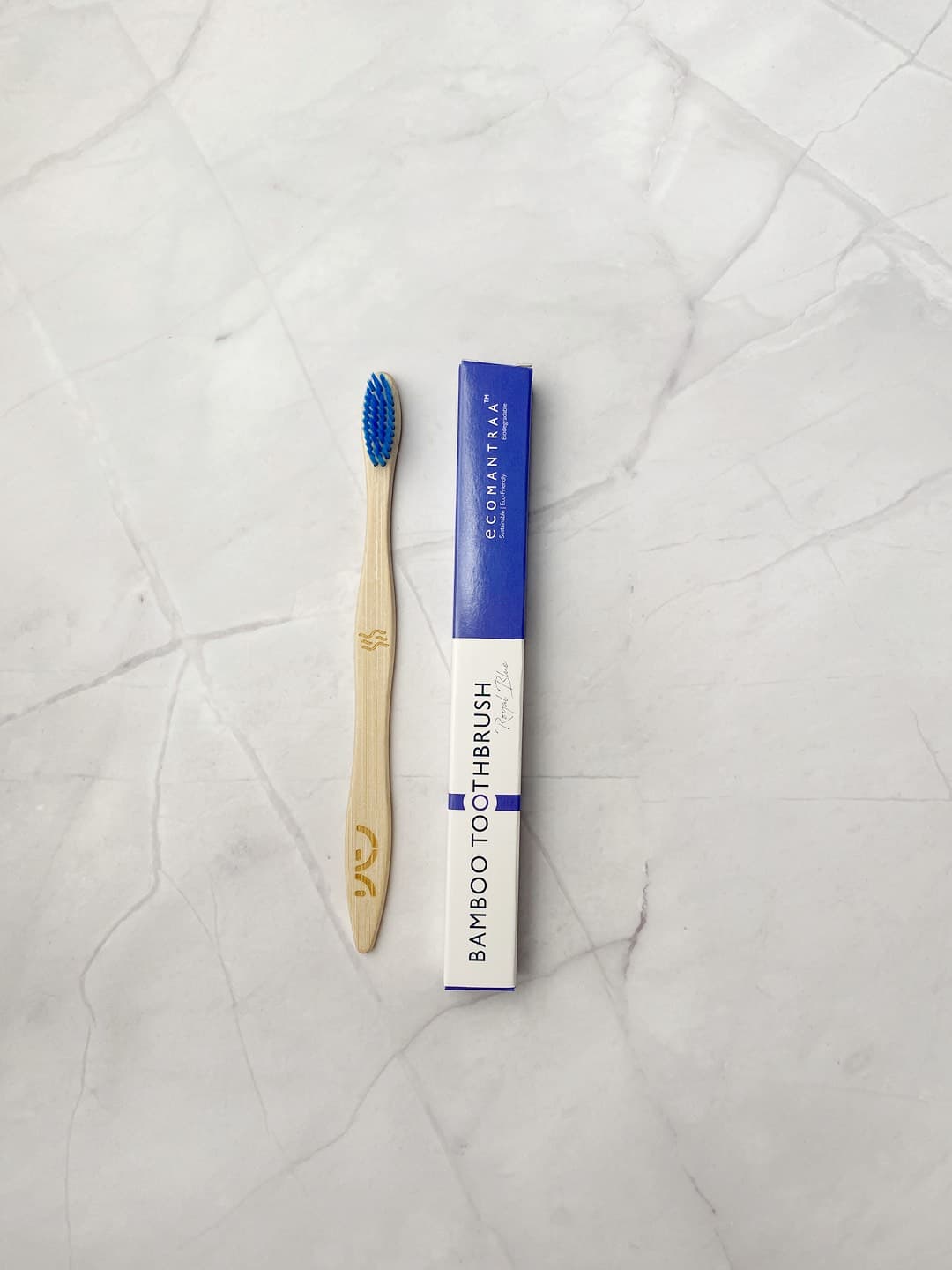 Bamboo Toothbrush Blue Bristles image 1