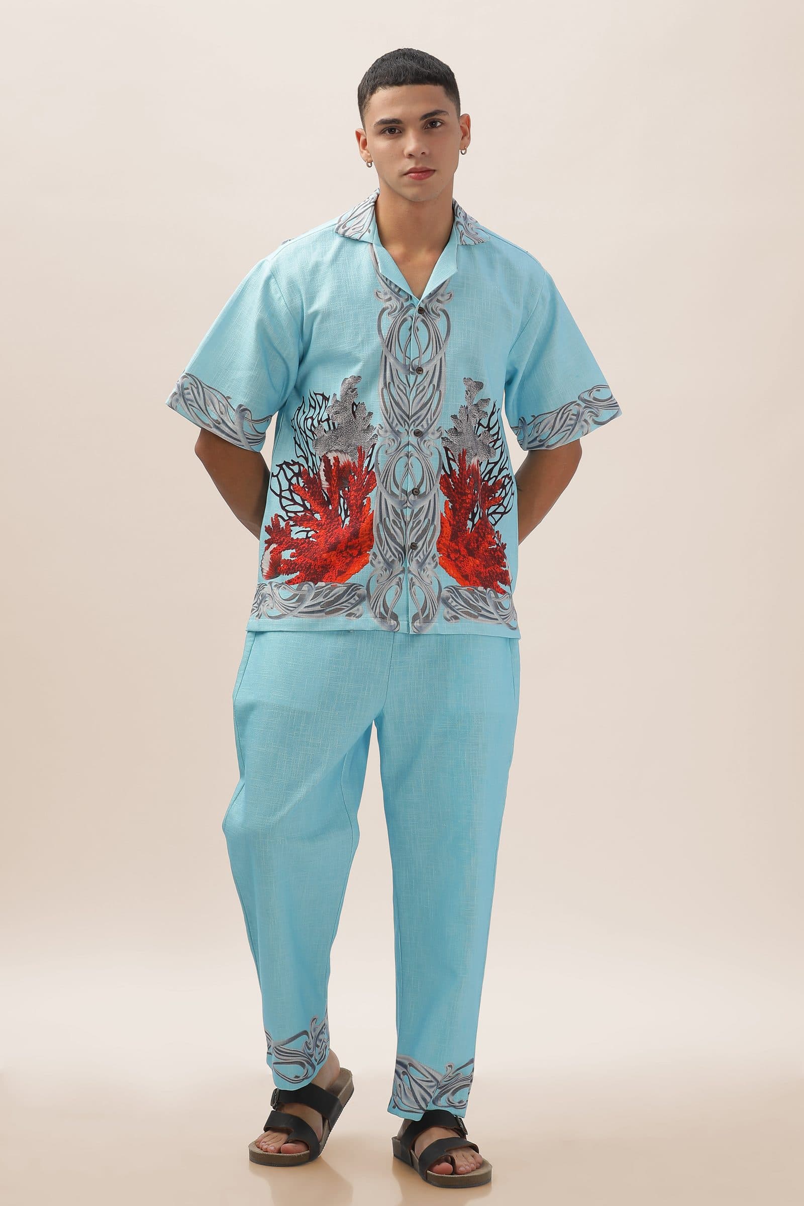 Ocean Bloom Bottom Print Shirt image 2