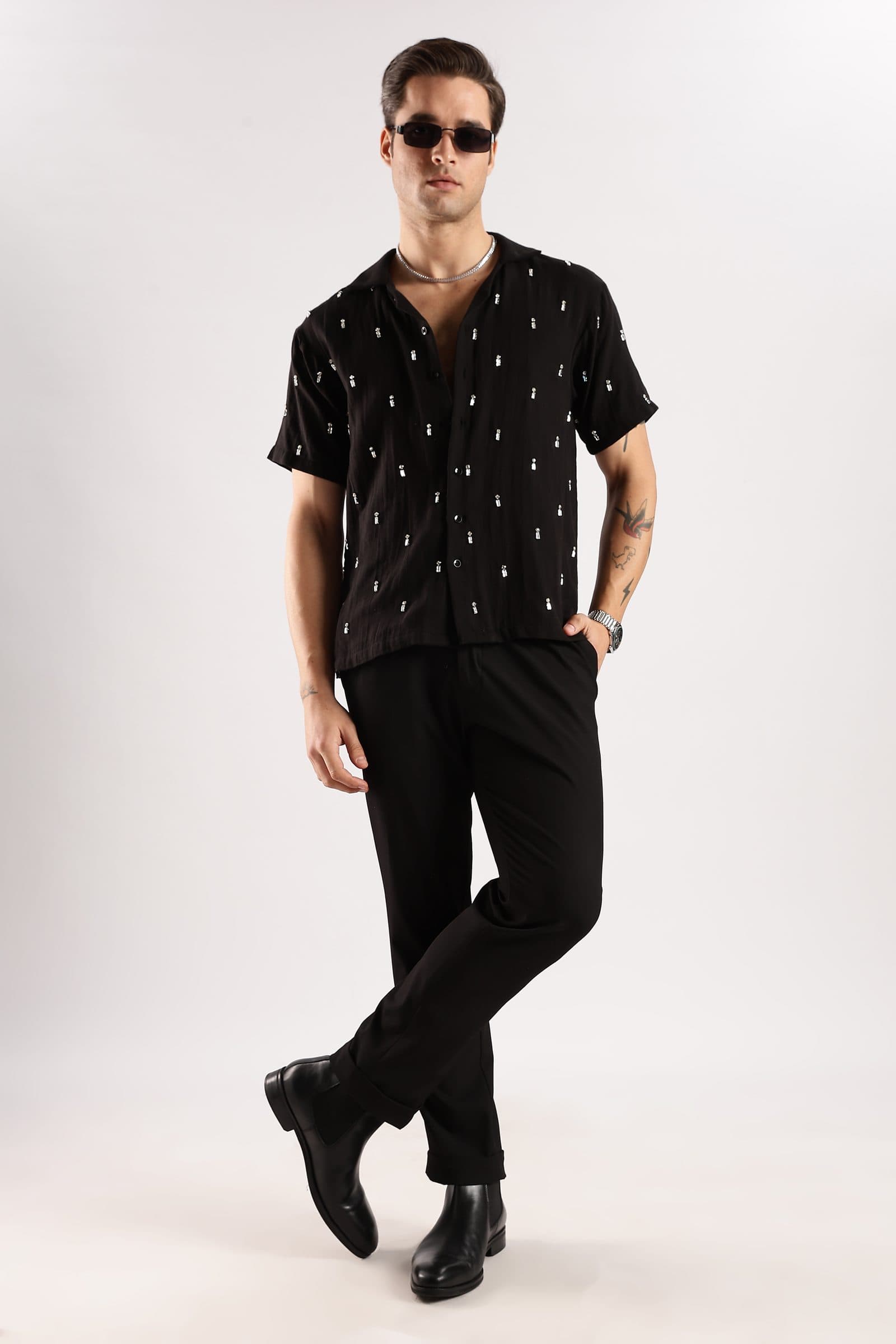 Midnight ember rhinestone shirt image 1
