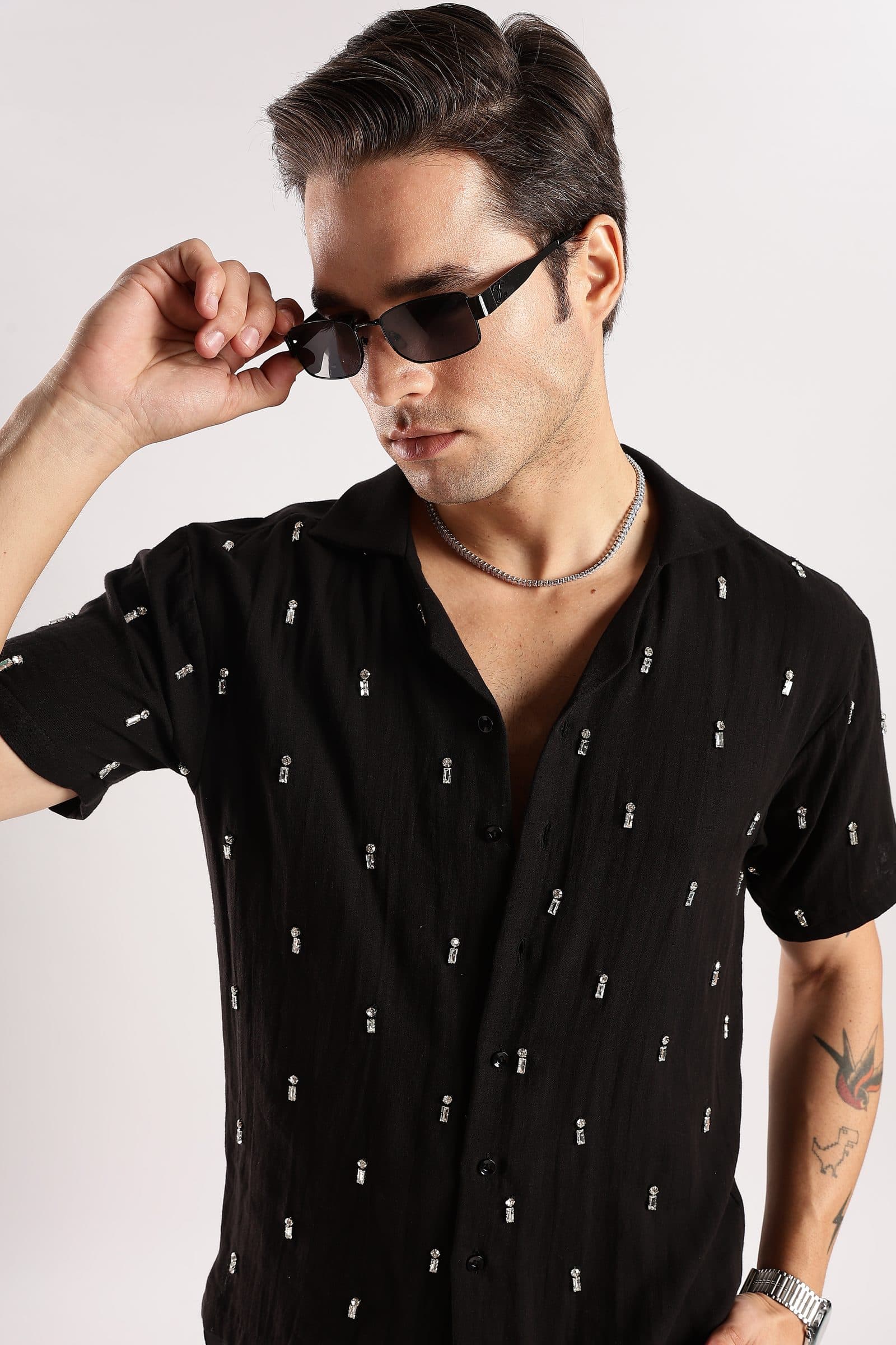 Midnight ember rhinestone shirt image 3