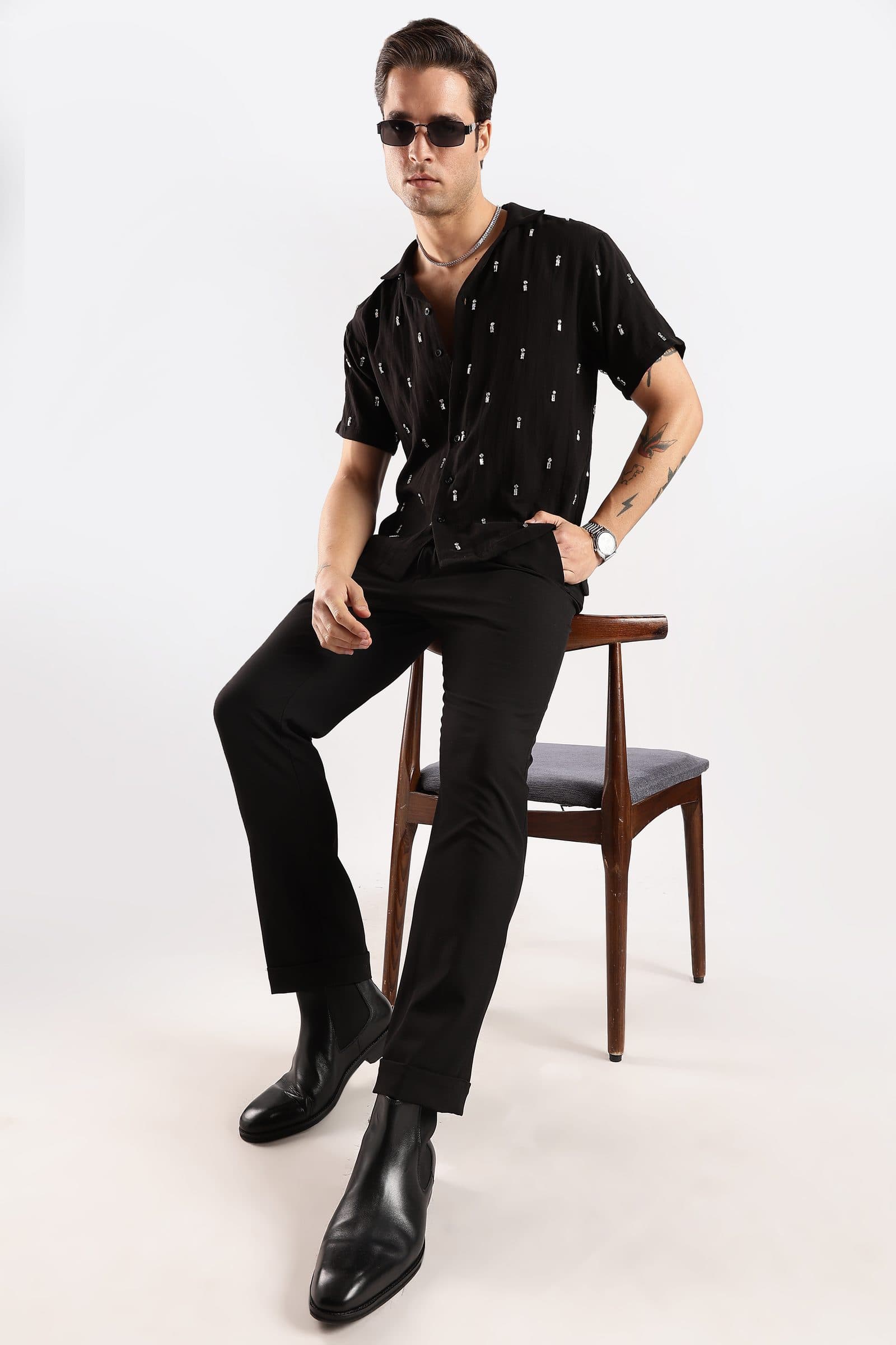 Midnight ember rhinestone shirt image 7