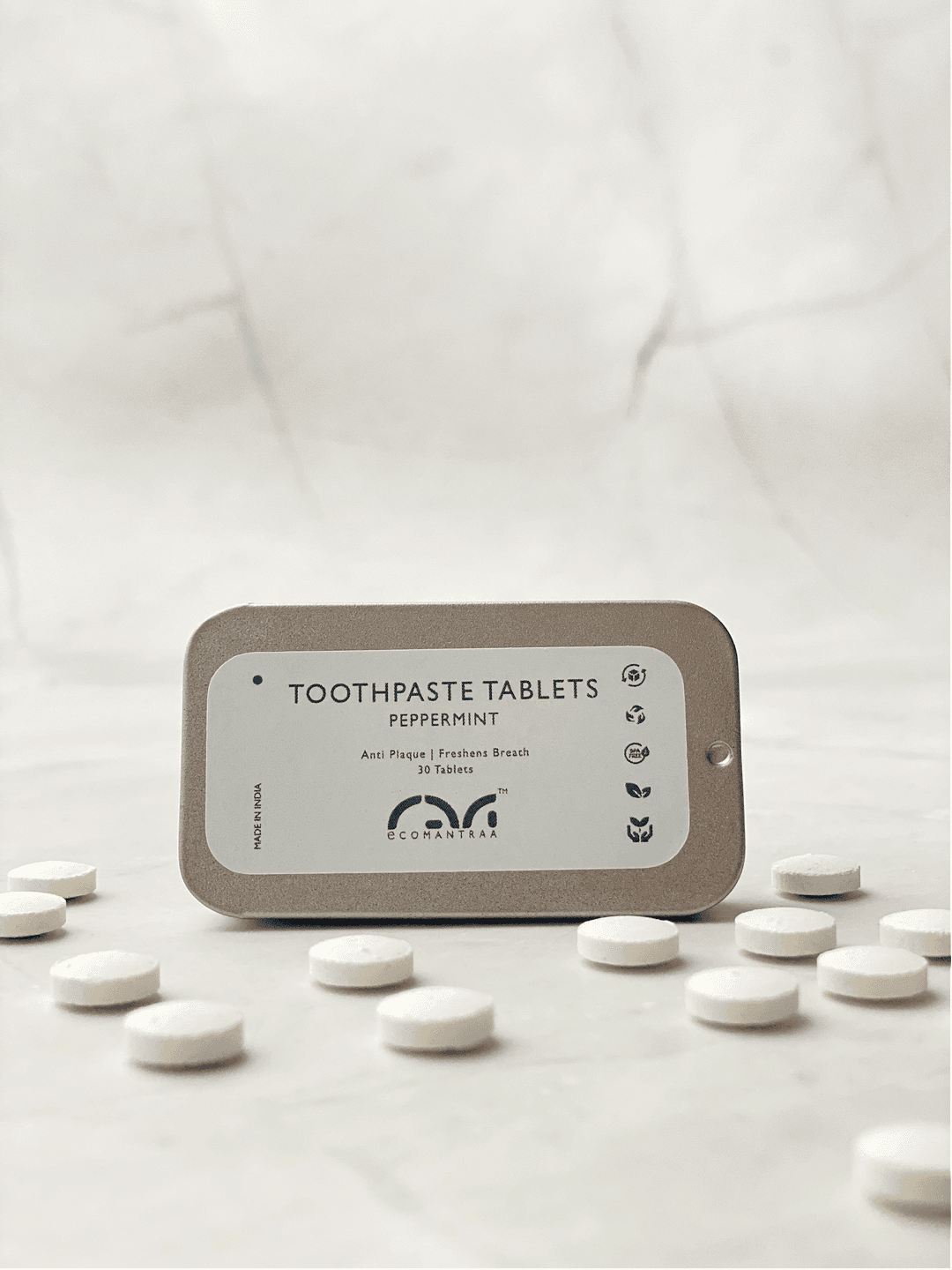 Toothpaste Tablets Tin (30 Tabs)(Mint) image 2