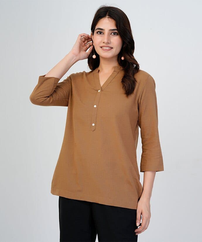 Women’s Solid Rose Pink Kurti image 5