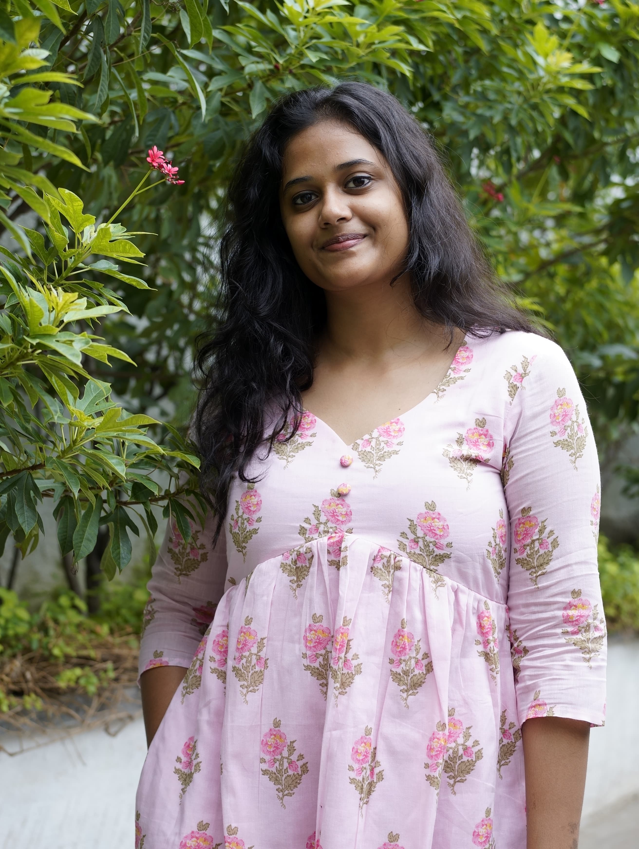 Tonal Printed Dress with Pockets image 2