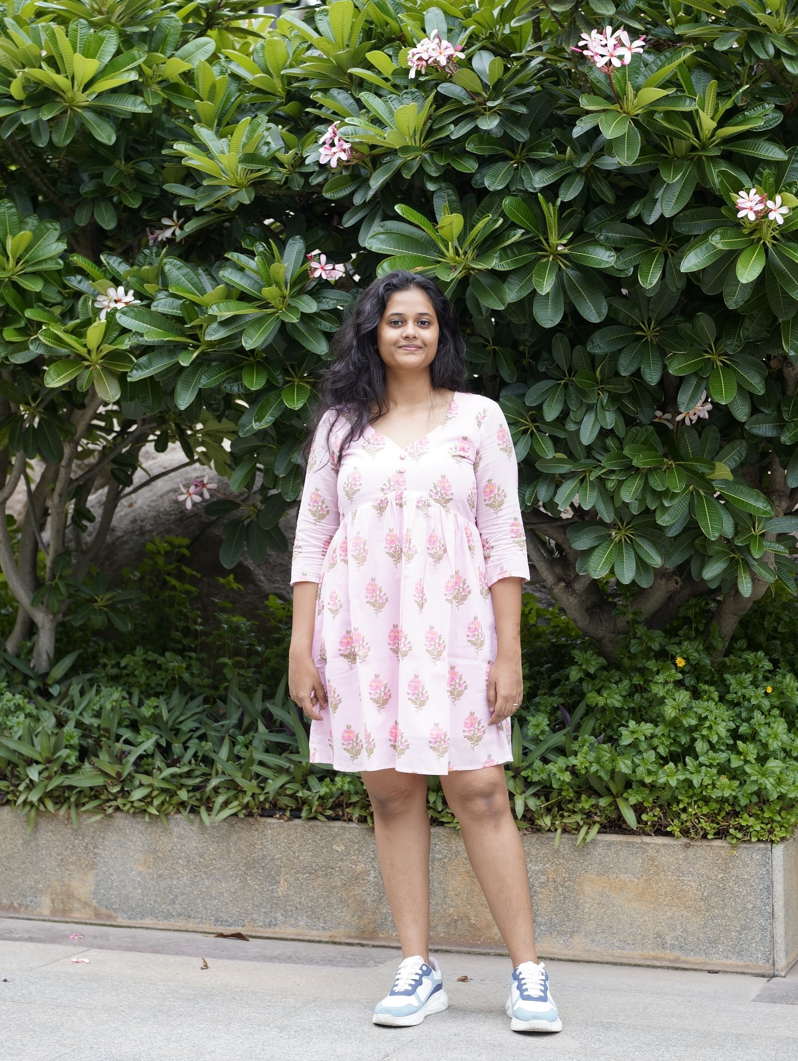 Tonal Printed Dress with Pockets image 5