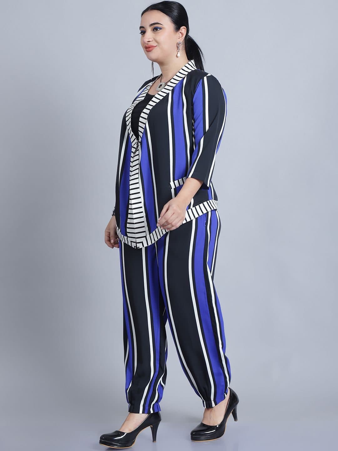 Baawri Striped Shrug & Pant Co-Ords image 5