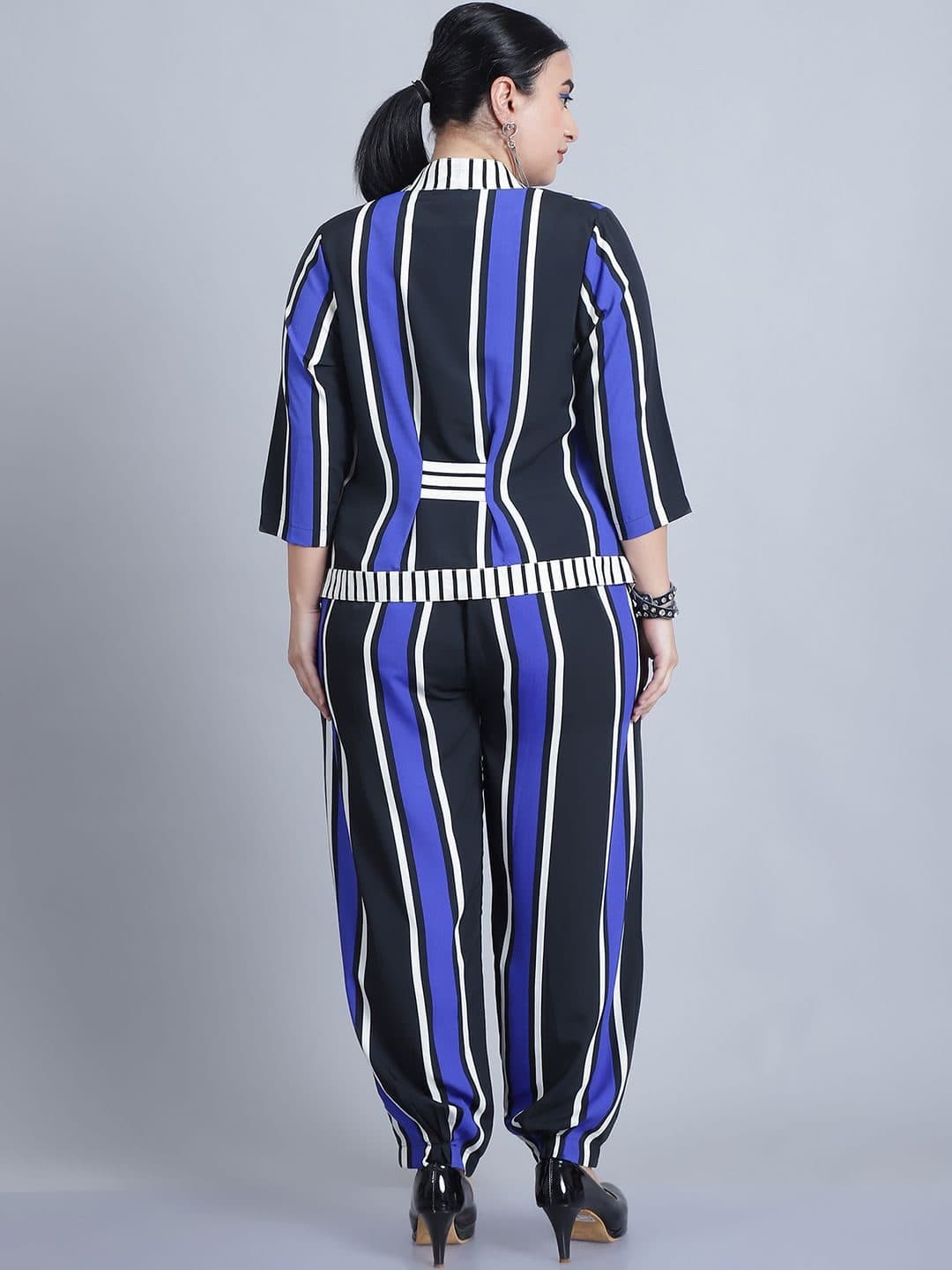 Baawri Striped Shrug & Pant Co-Ords image 4