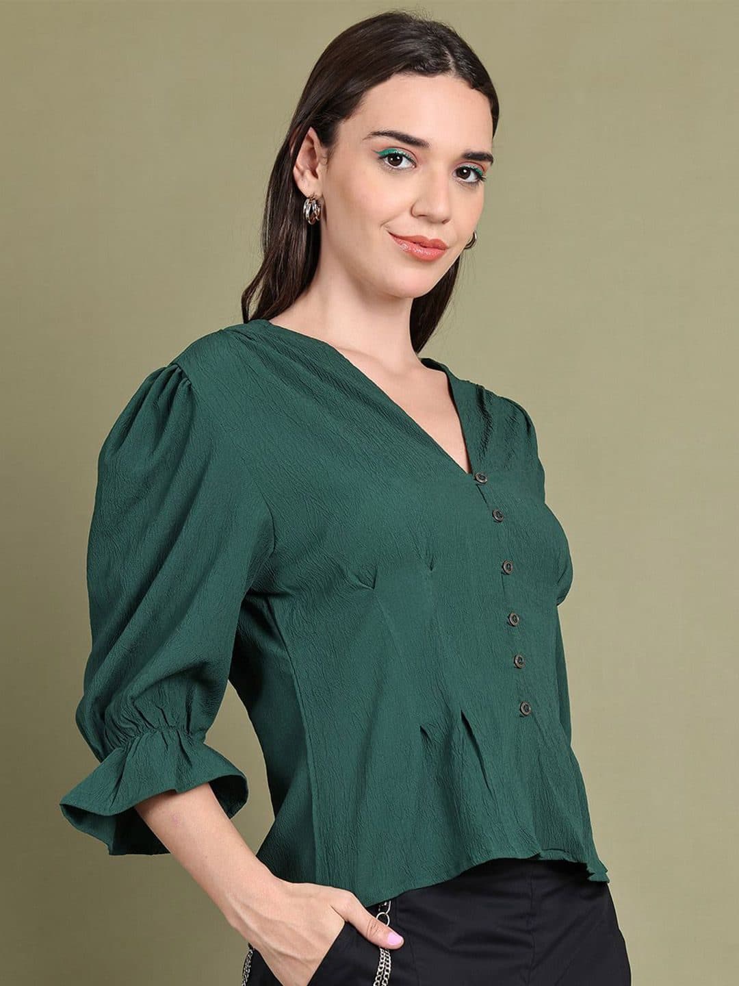Baawri Bell Sleeves Blouson Top image 5