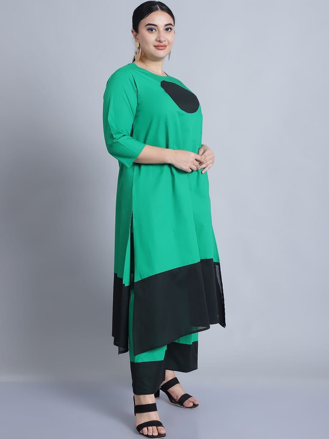 Baawri Colourblocked Pure Cotton Tunic With Trouser image 3