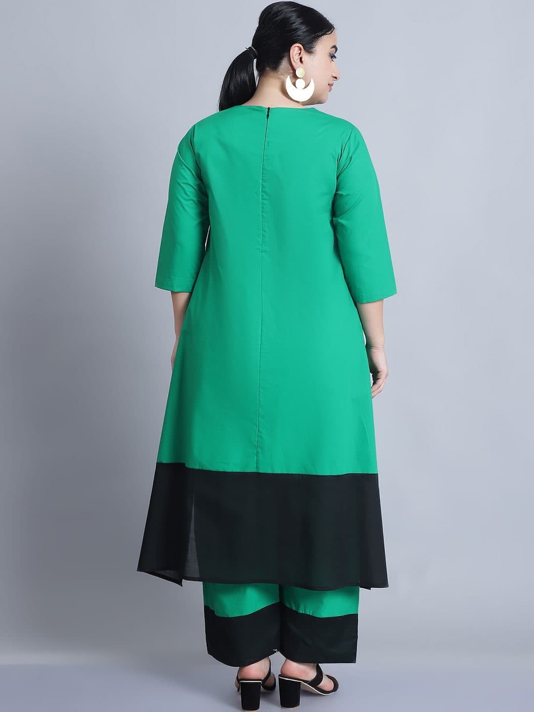 Baawri Colourblocked Pure Cotton Tunic With Trouser image 4